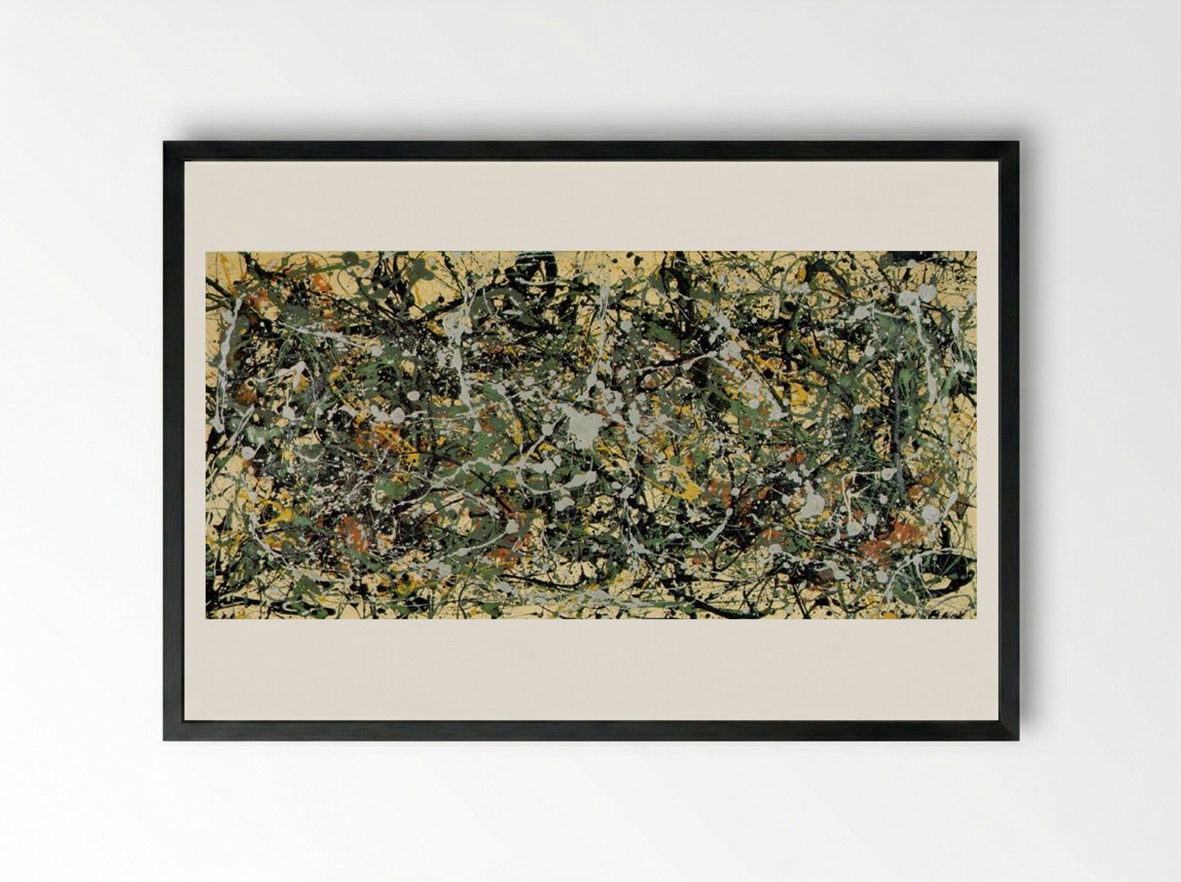 Number 8 - Jackson Pollock - Framed Print Black