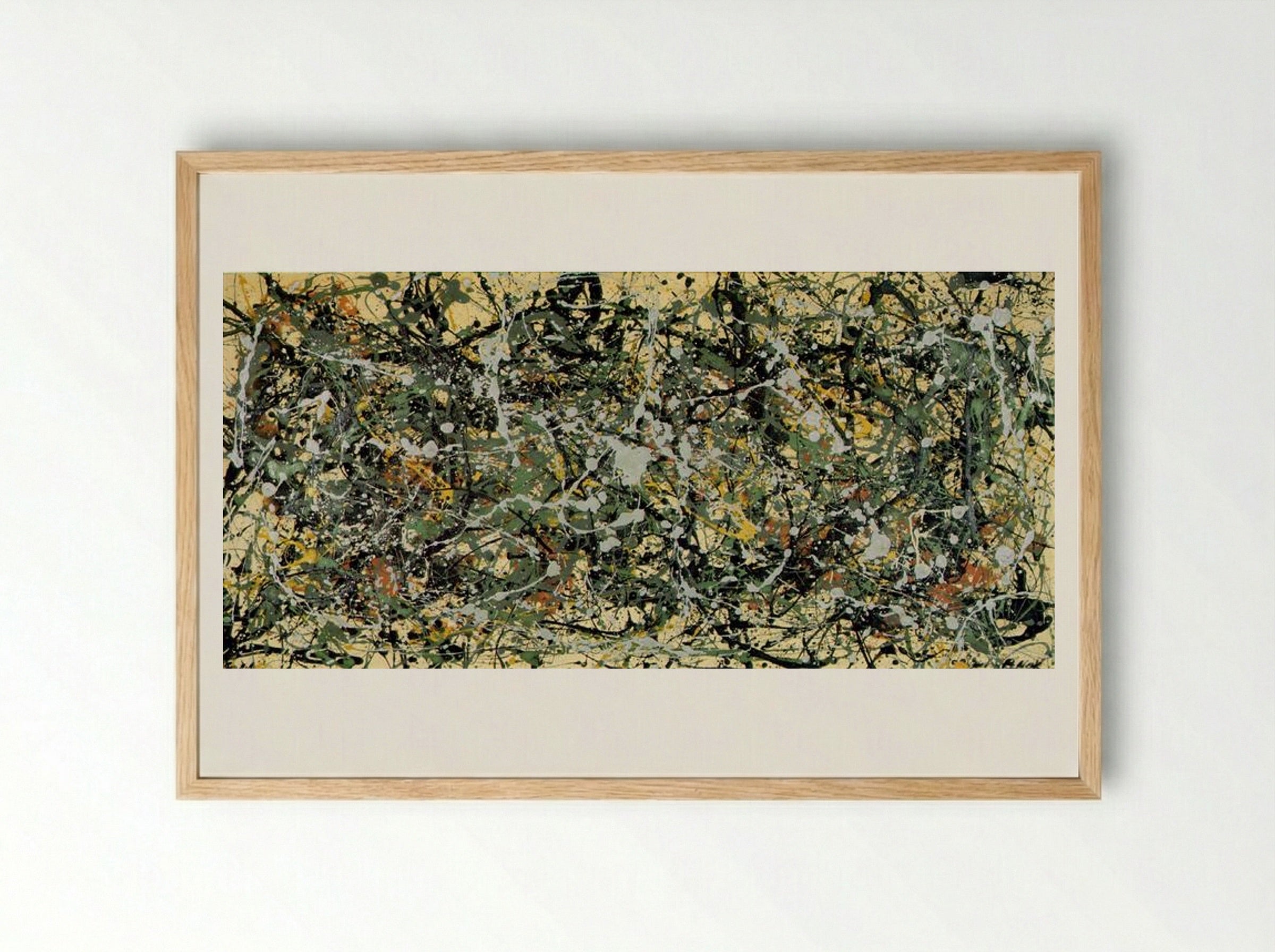 Number 8 - Jackson Pollock - Framed Print Wood