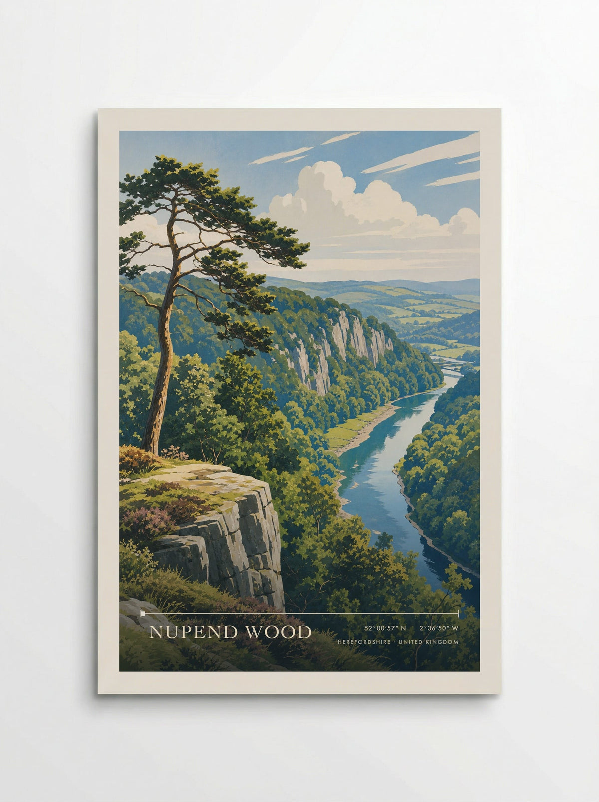 Nupend Wood Herefordshire United Kingdom Travel Poster - Poster