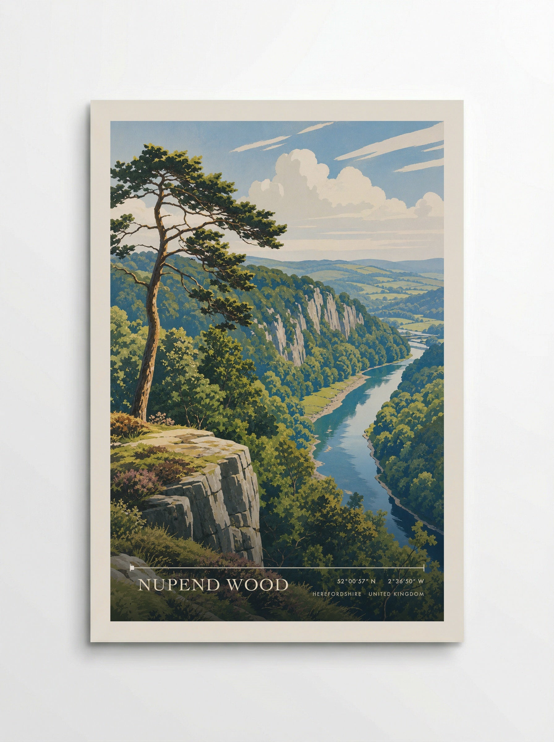Nupend Wood Herefordshire United Kingdom Travel Poster - Poster