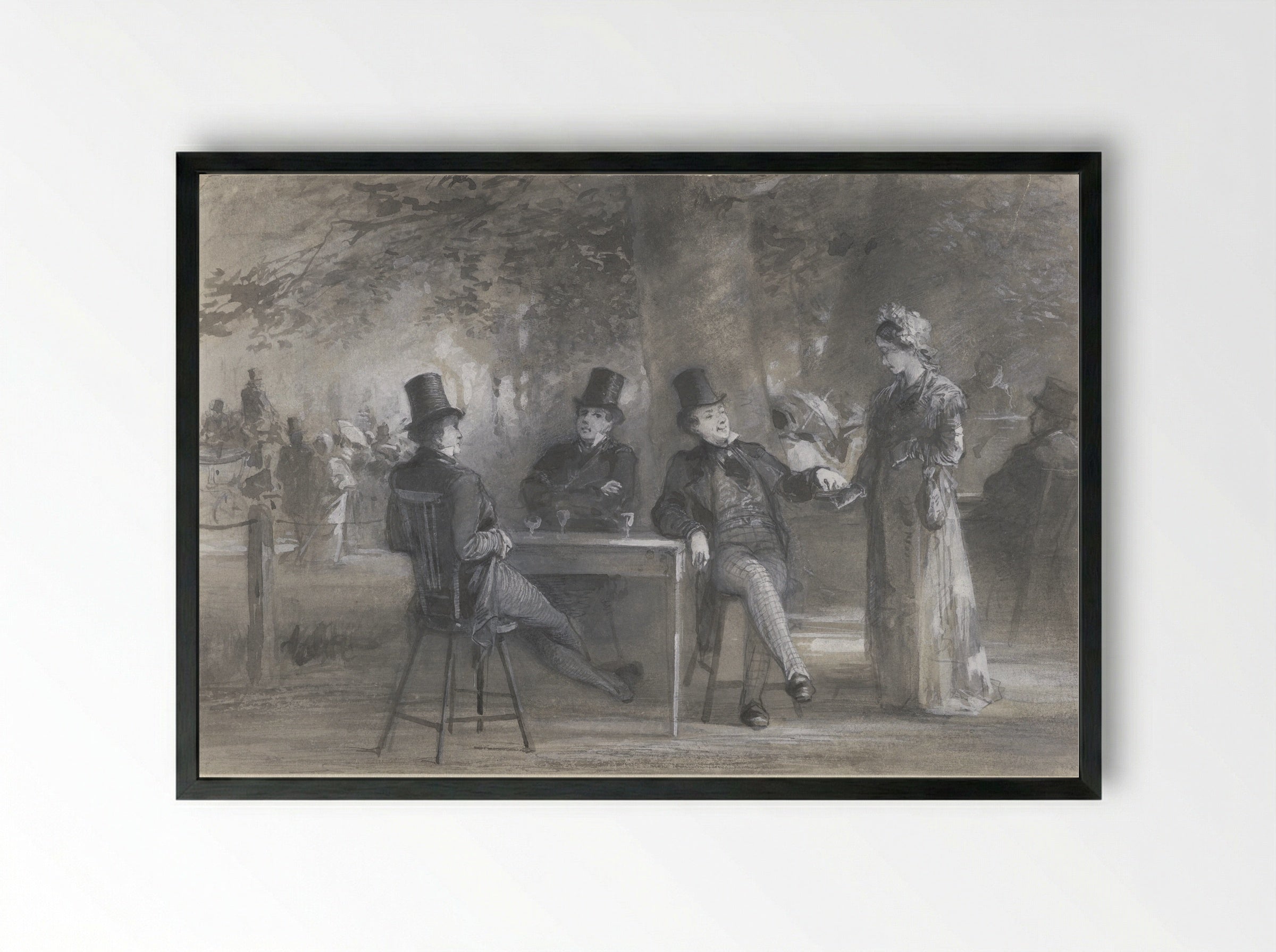 Nurks in de Haarlemmerhout - Ferdinand Carl Sierich - Framed Print Black