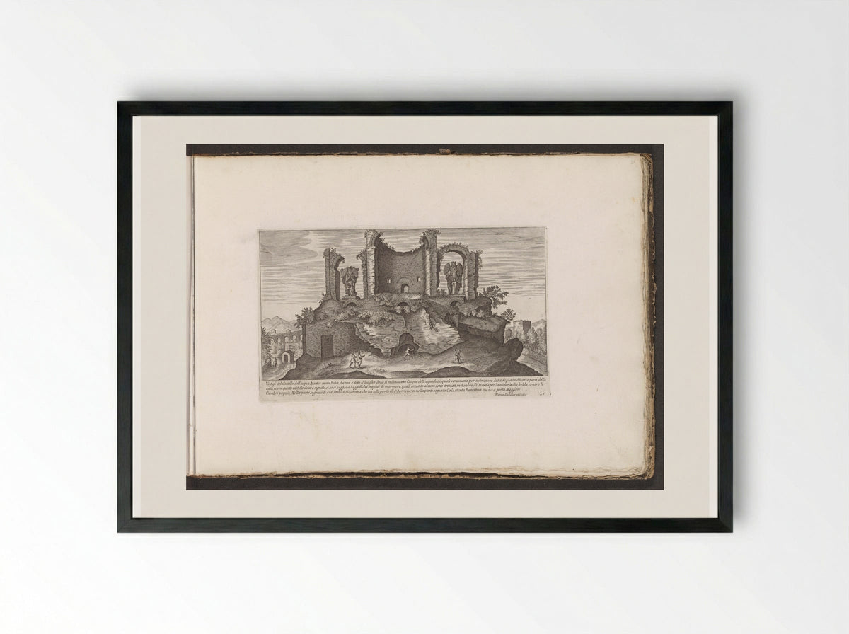 Nymphaeum of Alexander Severus - Giovanni Giacomo de' Rossi - Framed Print Black