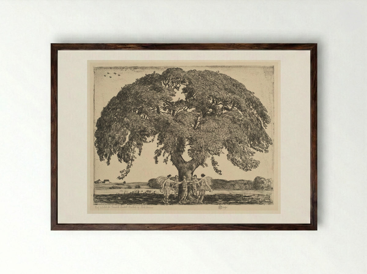Nyssa Sylvatica - Childe Hassam - Framed Print Dark Wood