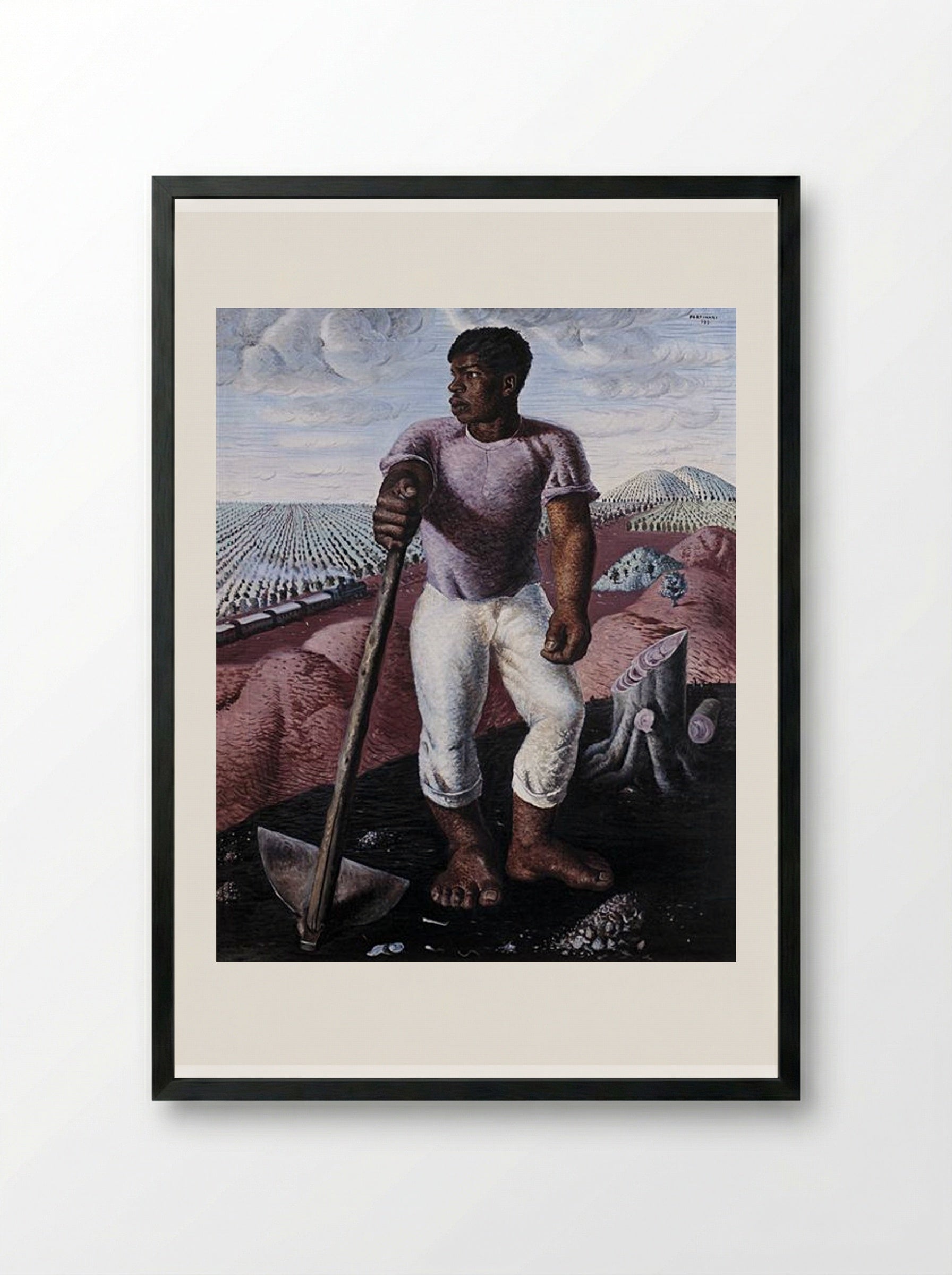 O Lavrador de Café - Candido Portinari - Framed Print Black