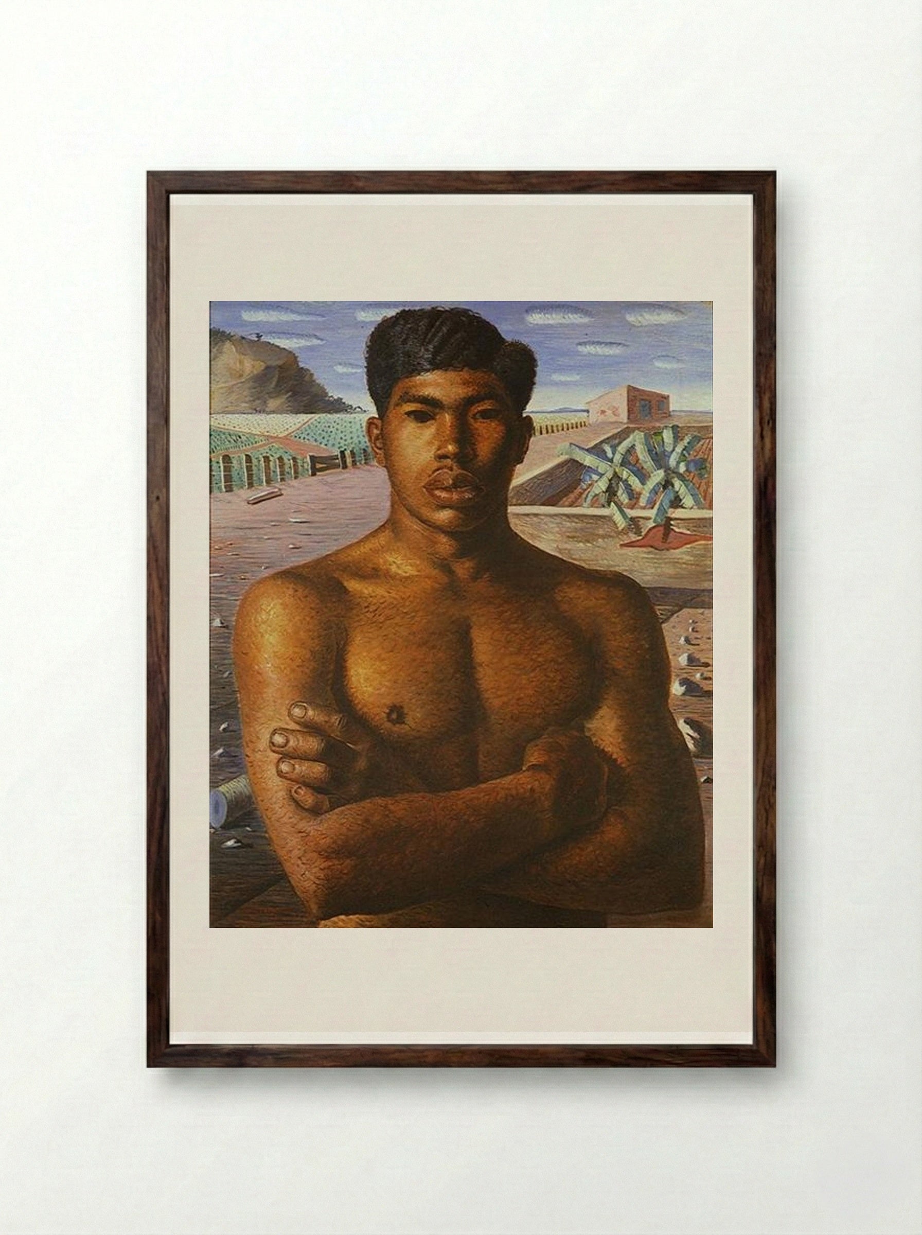 O Mestiço - Candido Portinari - Framed Print Dark Wood