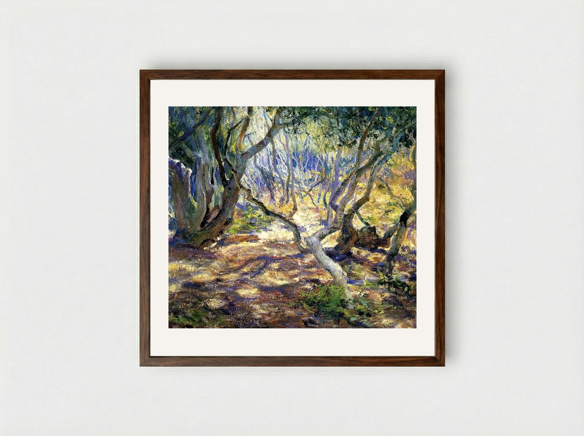 Oak Grove, Carmel - Guy Rose - Framed Print Dark Wood