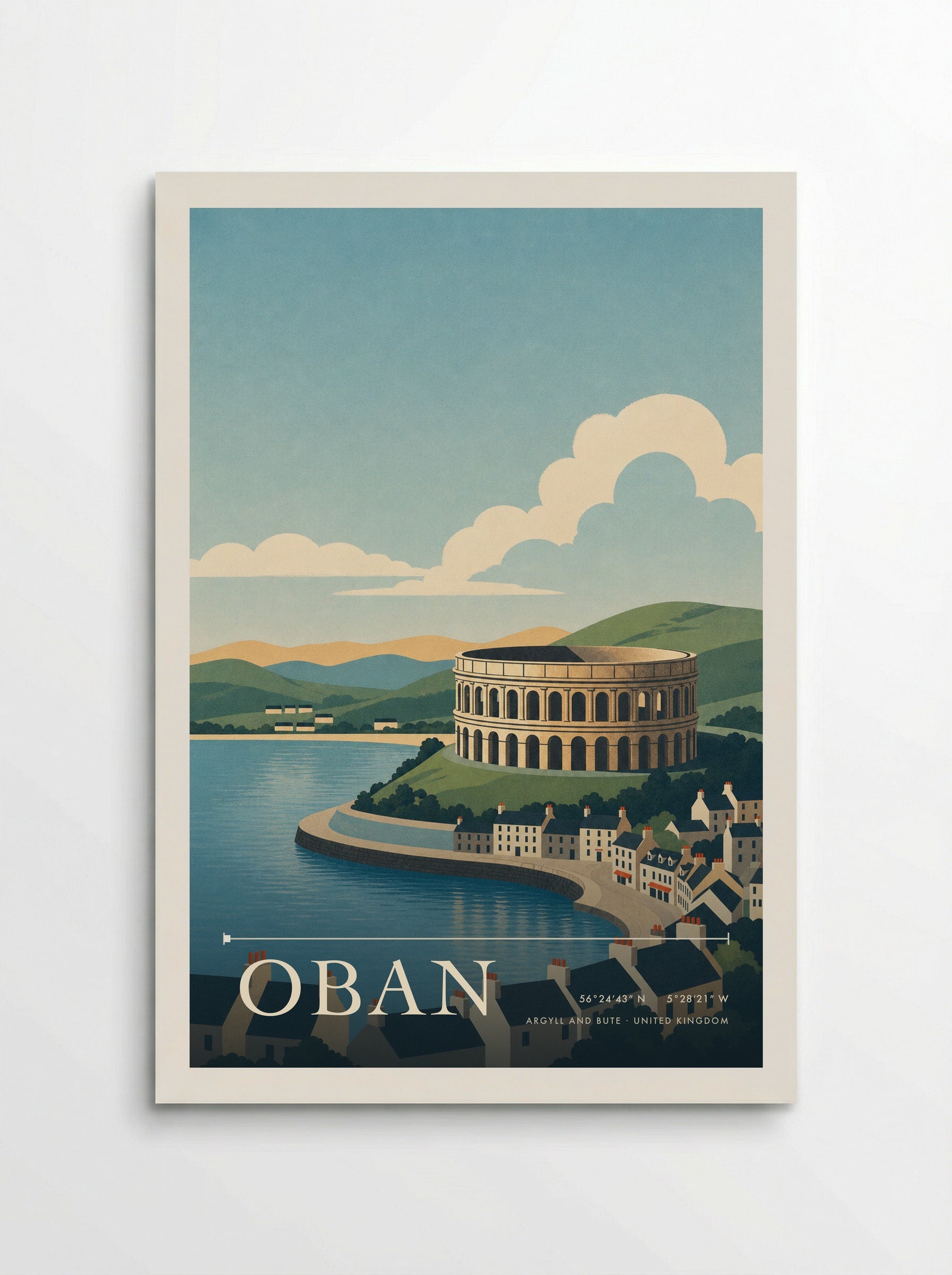 Oban Argyll and Bute United Kingdom Travel Poster - Poster