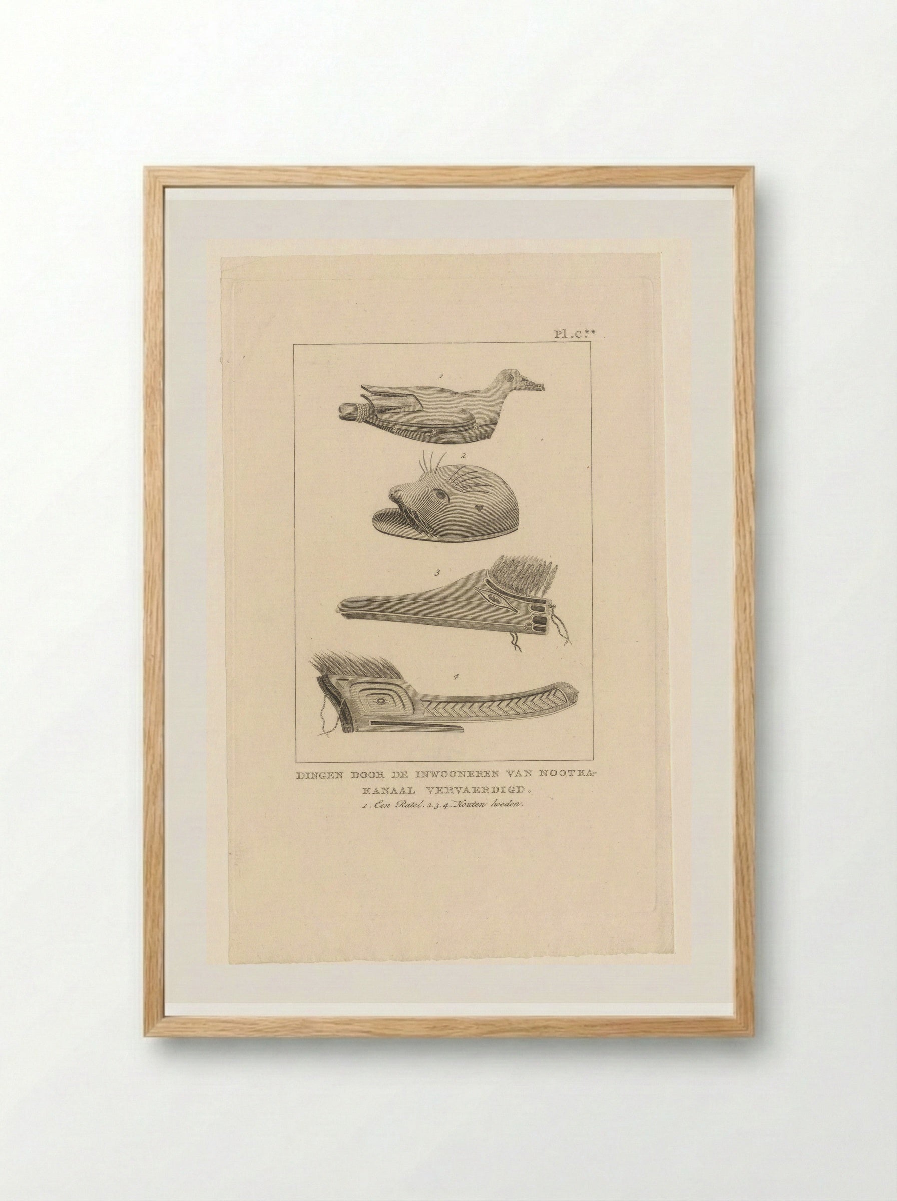Objects from Nootka Sound - Diverse vervaardigers - Framed Print Wood