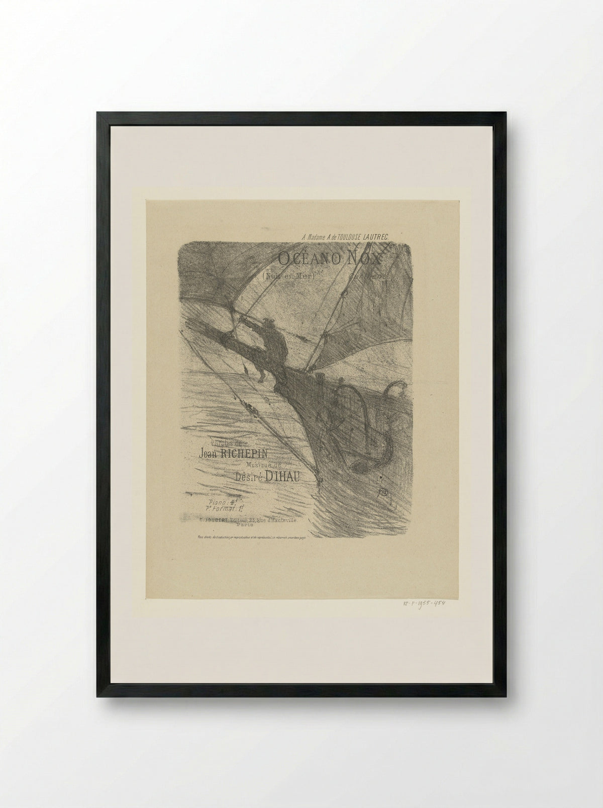 Oceano Nox - H. Lefèbvre - Framed Print Black