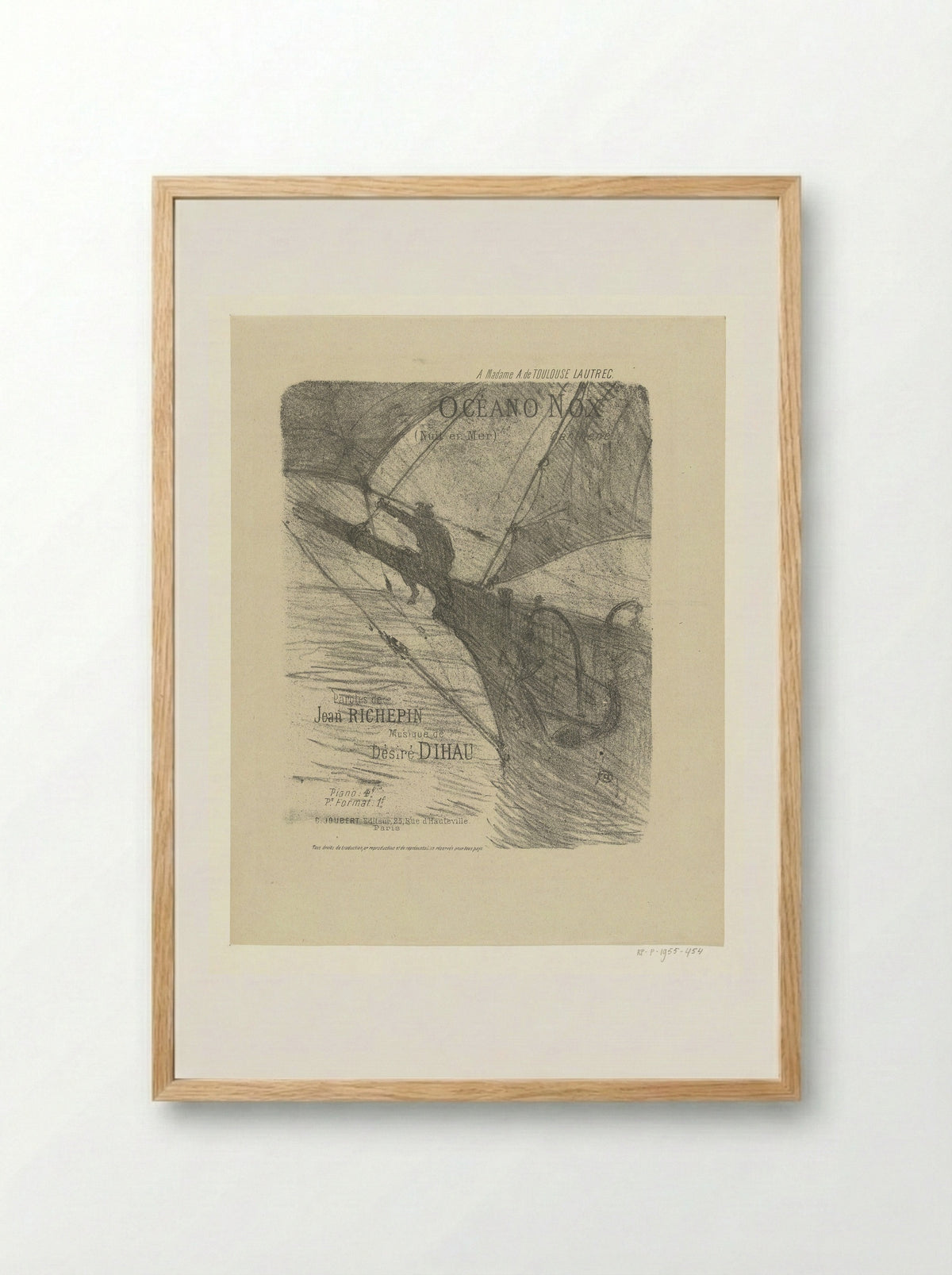 Oceano Nox - H. Lefèbvre - Framed Print Wood