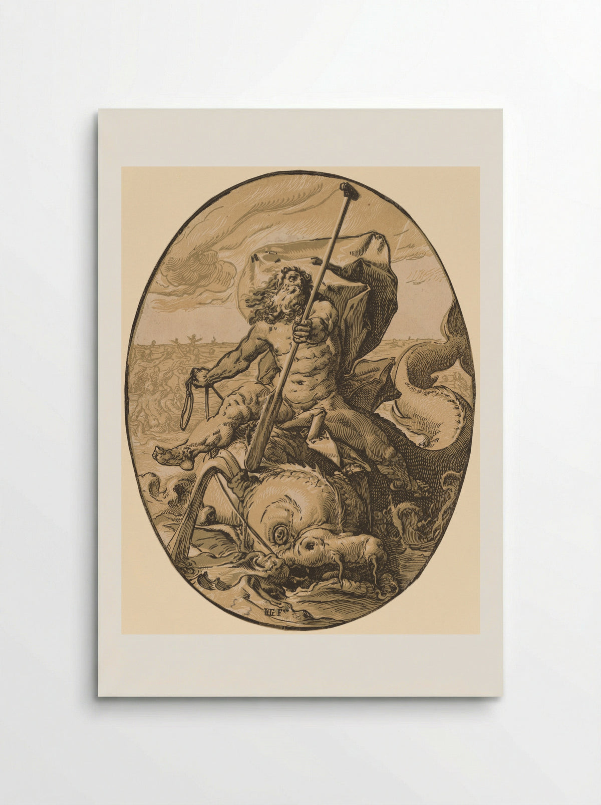 Oceanus - Hendrick Goltzius - Poster