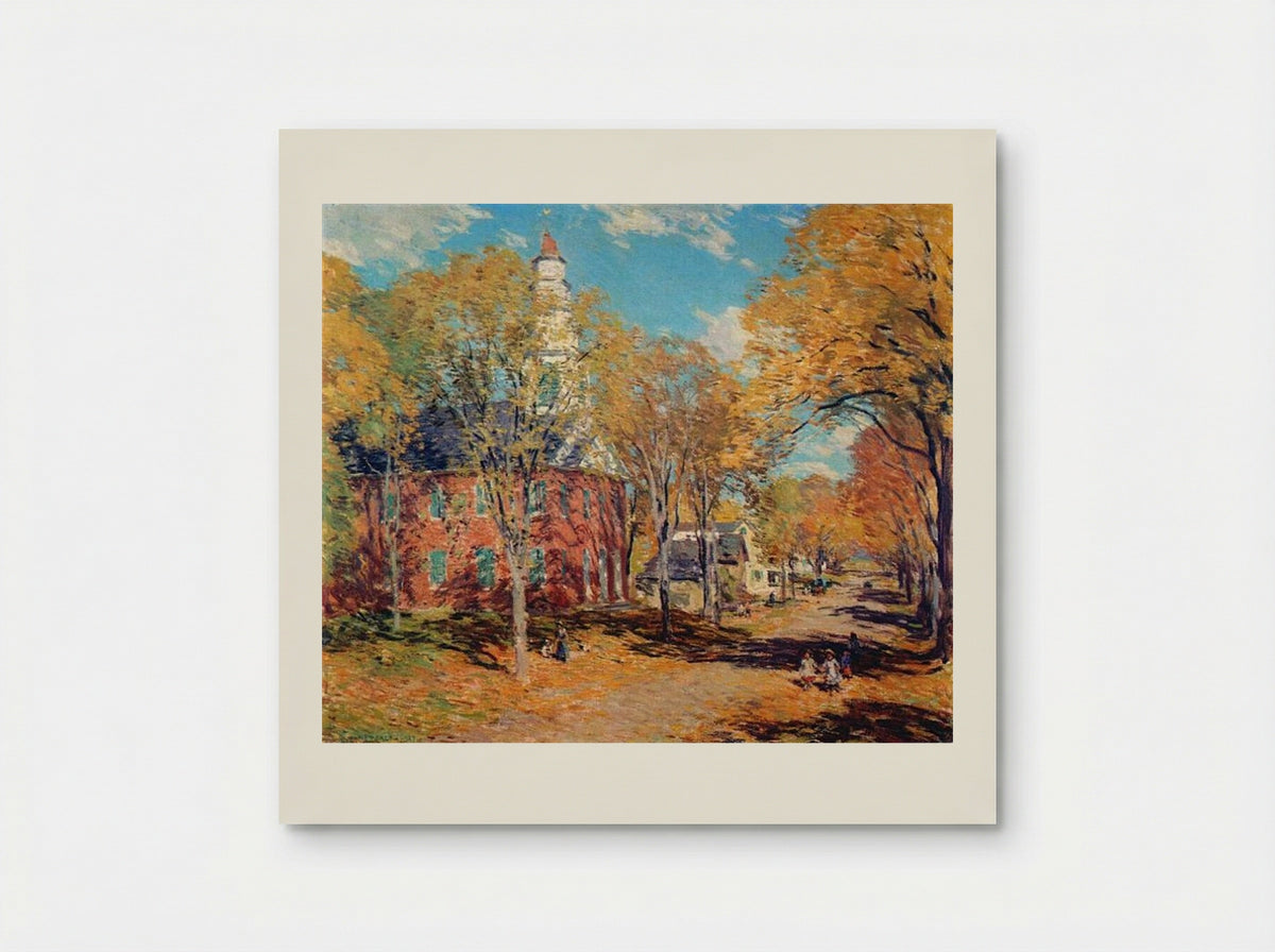 October Morning, Deerfield - Willard Metcalf - Poster