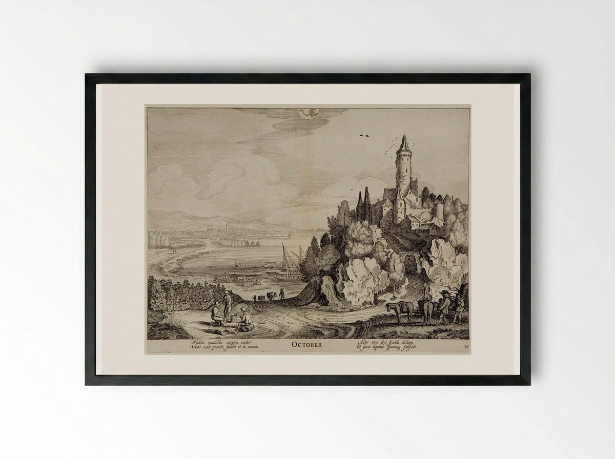 October - Jan van de Velde II - Framed Print Black
