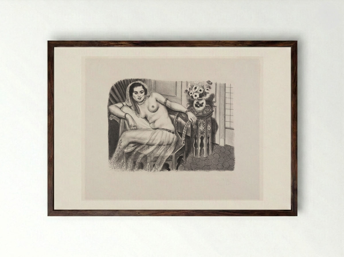 Odalisque in a Tulle Skirt - Henri Matisse - Framed Print Dark Wood
