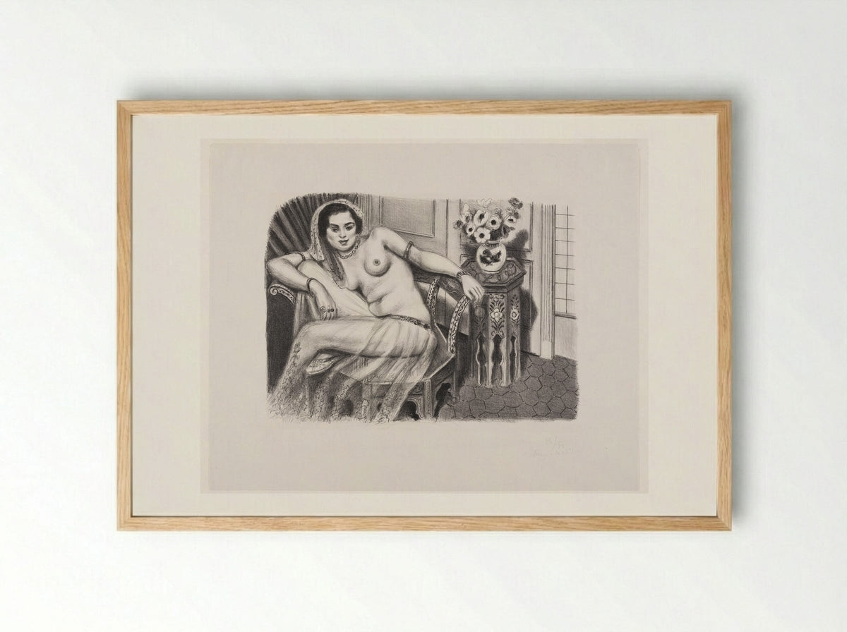 Odalisque in a Tulle Skirt - Henri Matisse - Framed Print Wood