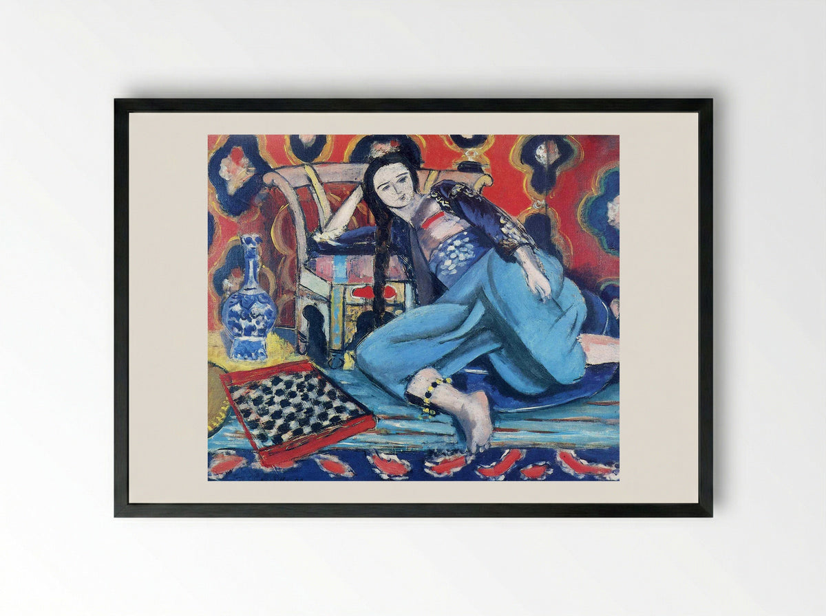 Odalisque with a Turkish Chair - Henri Matisse - Framed Print Black