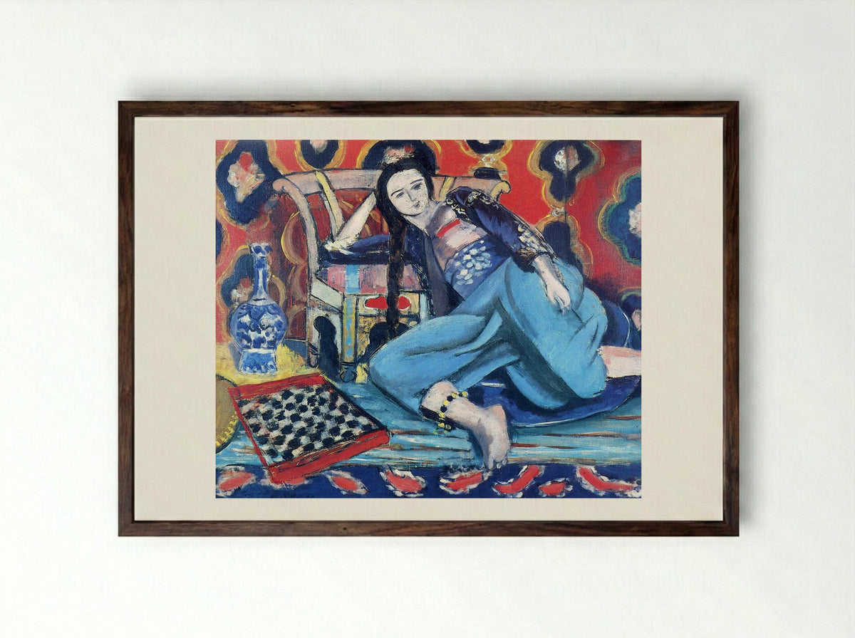 Odalisque with a Turkish Chair - Henri Matisse - Framed Print Dark Wood