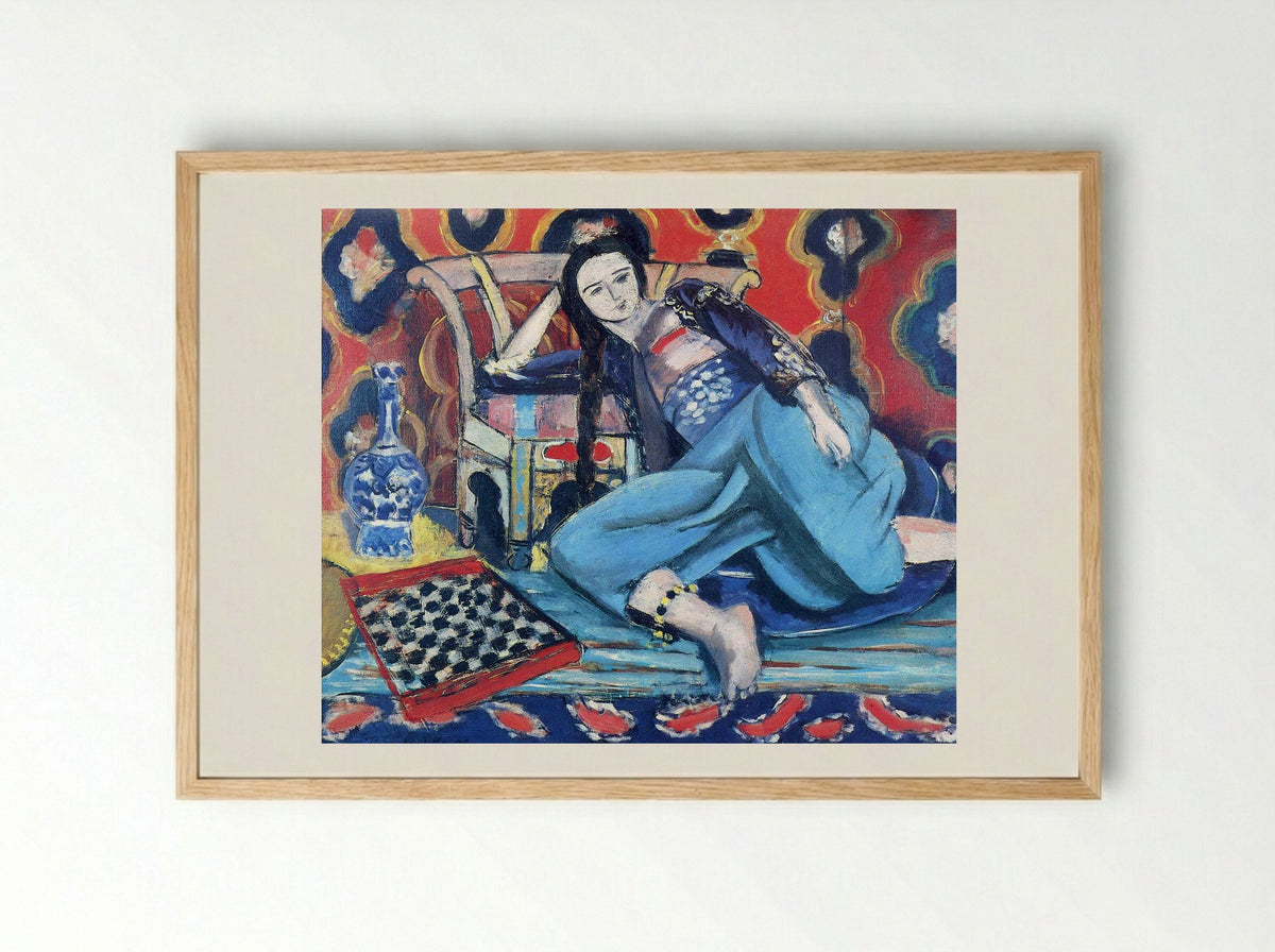 Odalisque with a Turkish Chair - Henri Matisse - Framed Print Wood