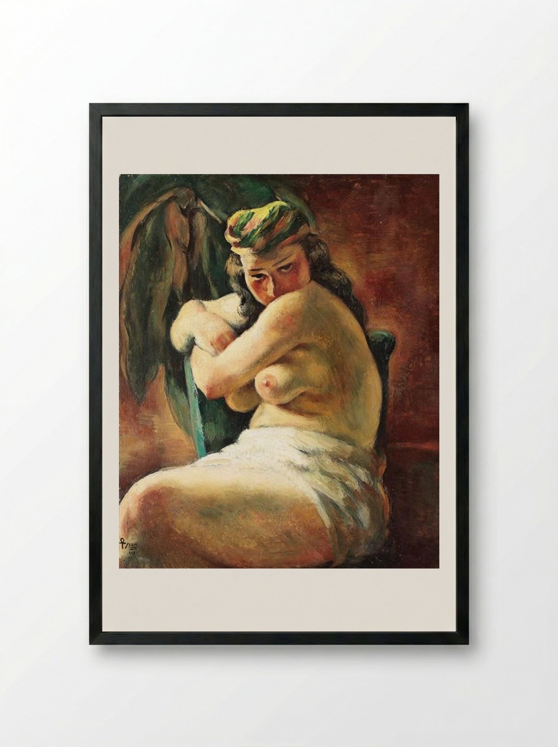 Odalisque - Ion Theodorescu-Sion - Framed Print Black