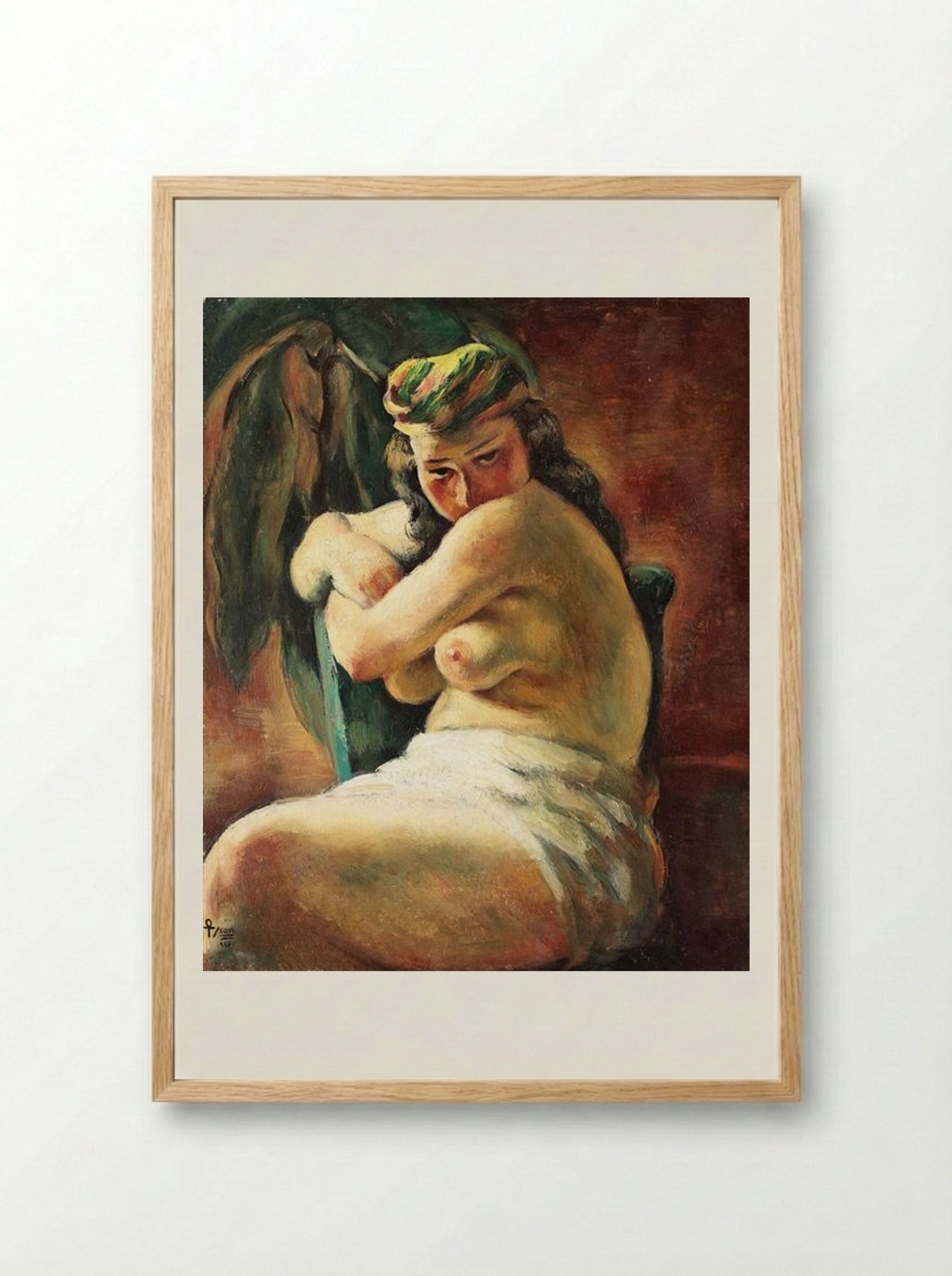 Odalisque - Ion Theodorescu-Sion - Framed Print Wood