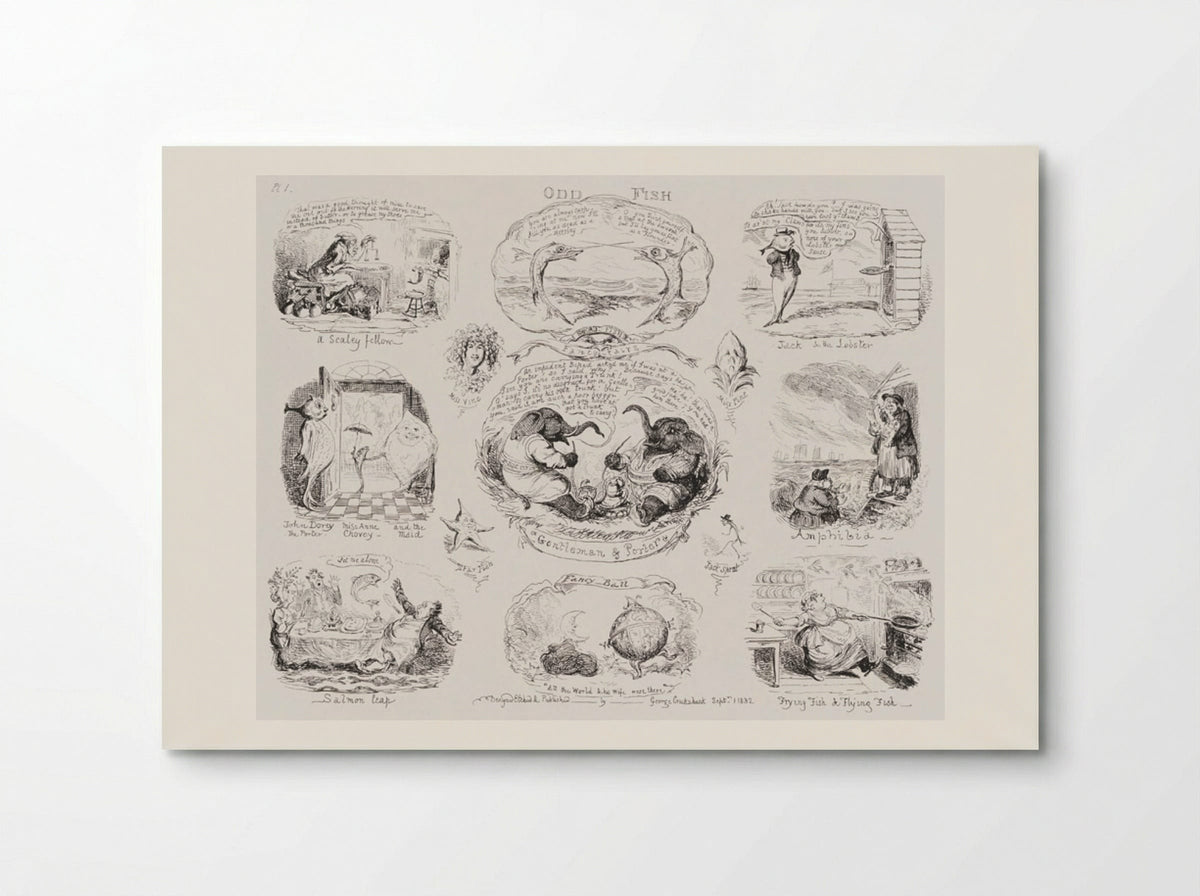 Odd Fish - George Cruikshank - Poster