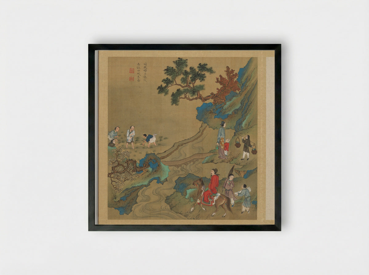 Odes of the State of Bin: The Seventh Month - Fei Qinghu - Framed Print Black