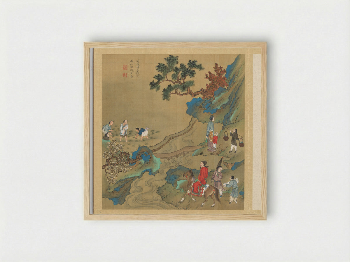 Odes of the State of Bin: The Seventh Month - Fei Qinghu - Framed Print Wood