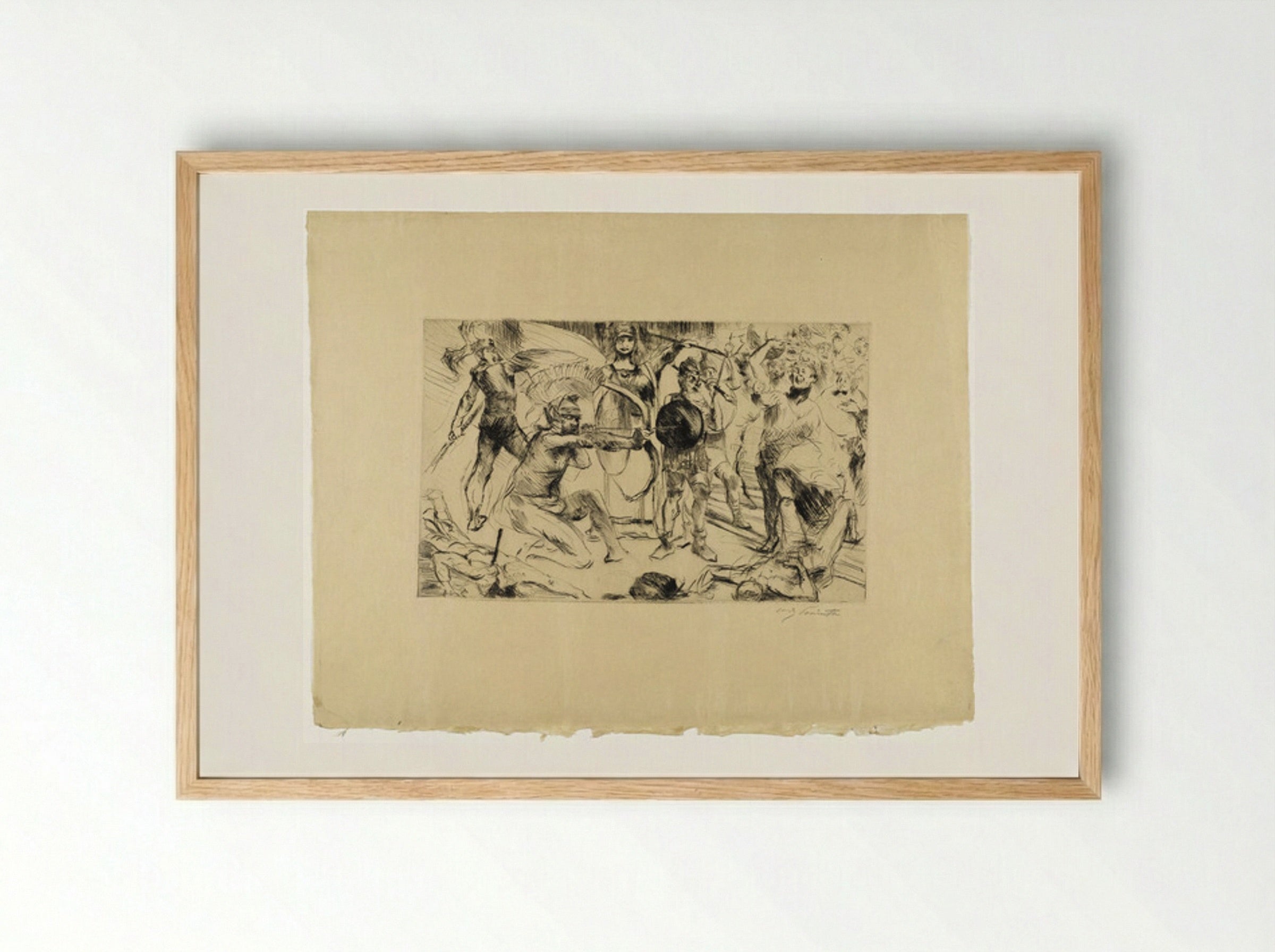 Odysseus and the Suitors - Lovis Corinth - Framed Print Wood