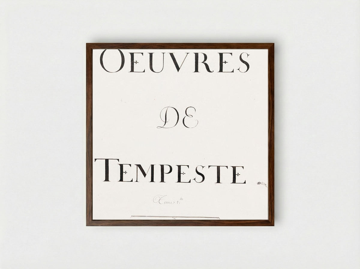 Oeuvres de Tempeste, Tome 1 - Antonio Tempesta - Framed Print Dark Wood