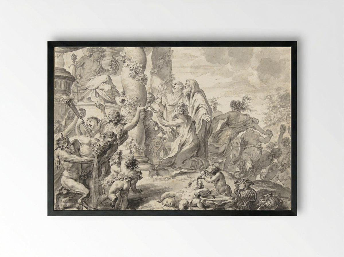 Offer van Bacchus - Godfried Maes - Framed Print Black