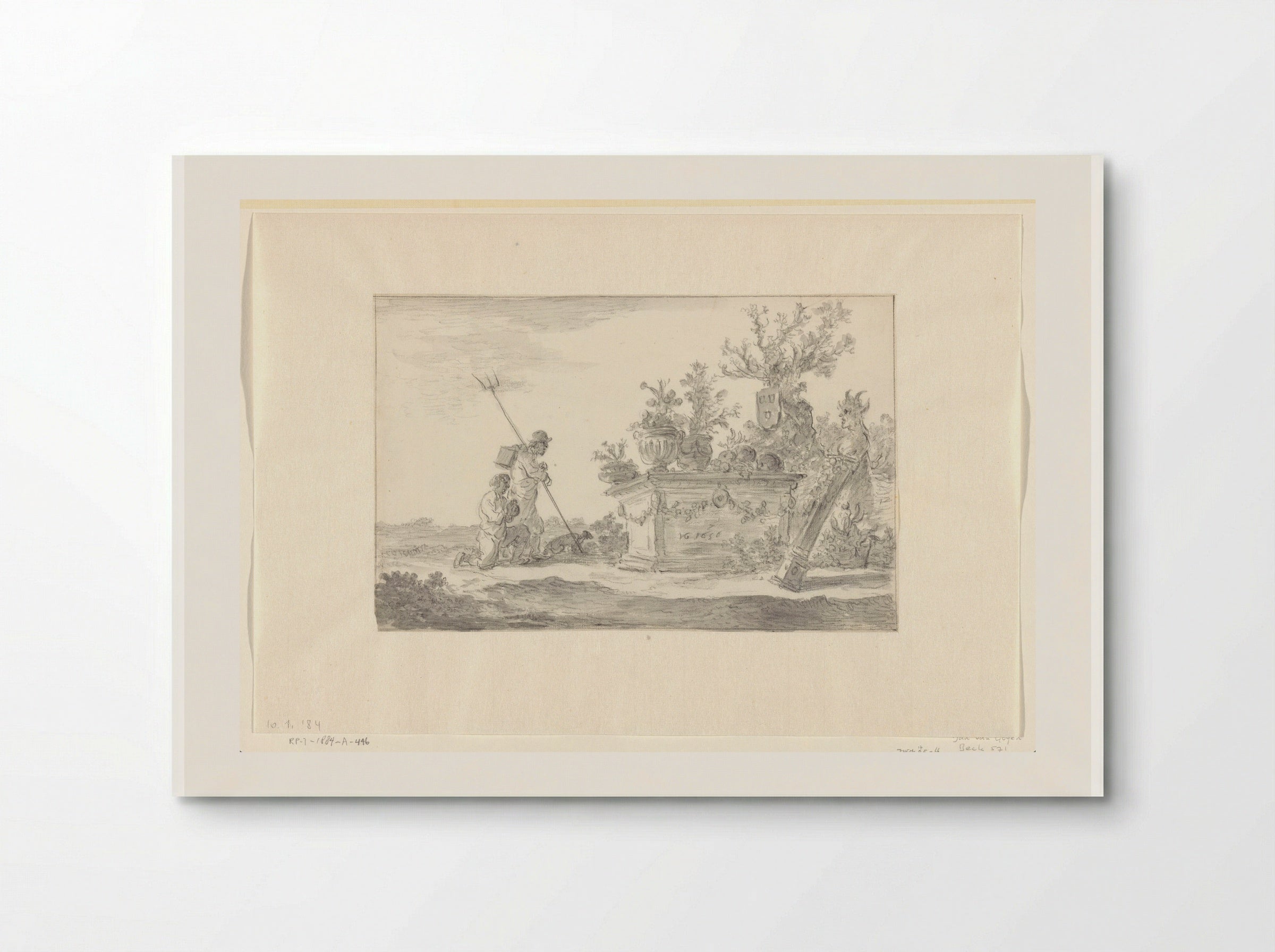 Offerande aan de schilderkunst - Jan van Goyen - Poster