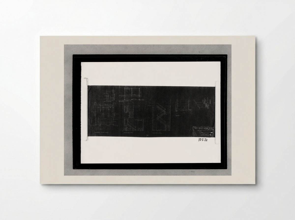 Office Unit and Factory Building Stair Details - Walter Gropius - Poster
