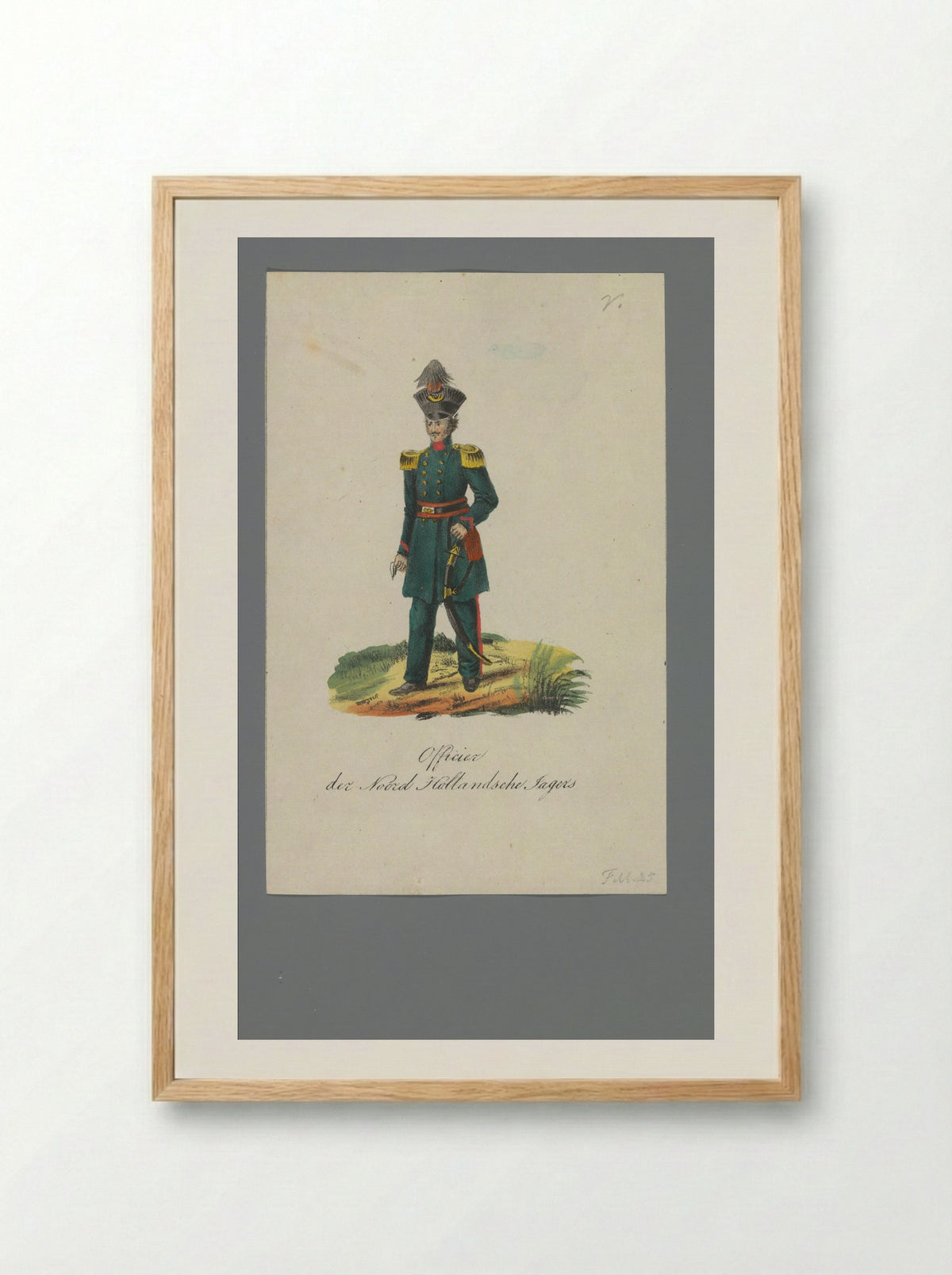 Officier der Noord Hollandsche Jagers - Johannes Paulus Houtman - Framed Print Wood