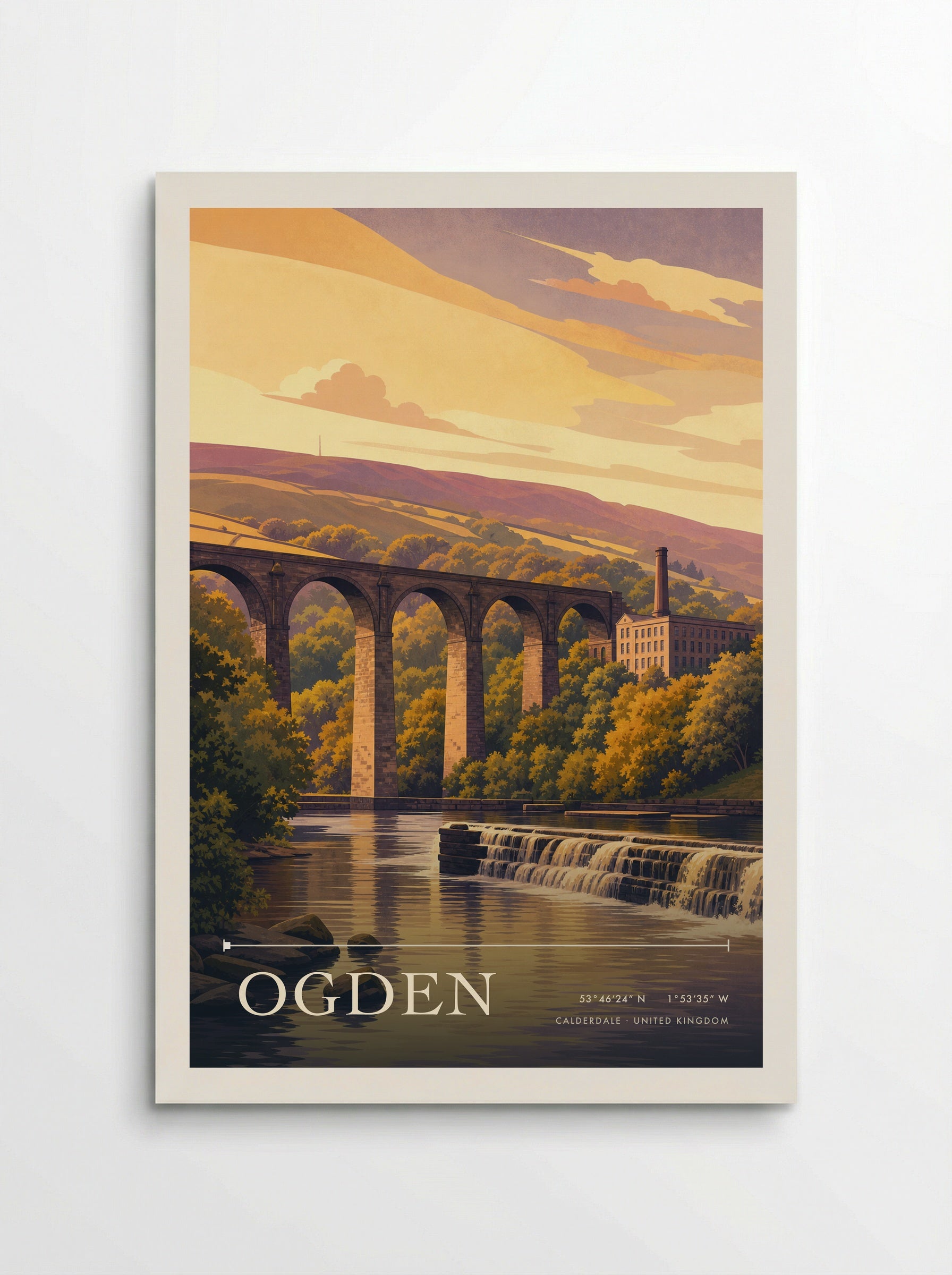 Ogden Calderdale United Kingdom Travel Poster - Poster
