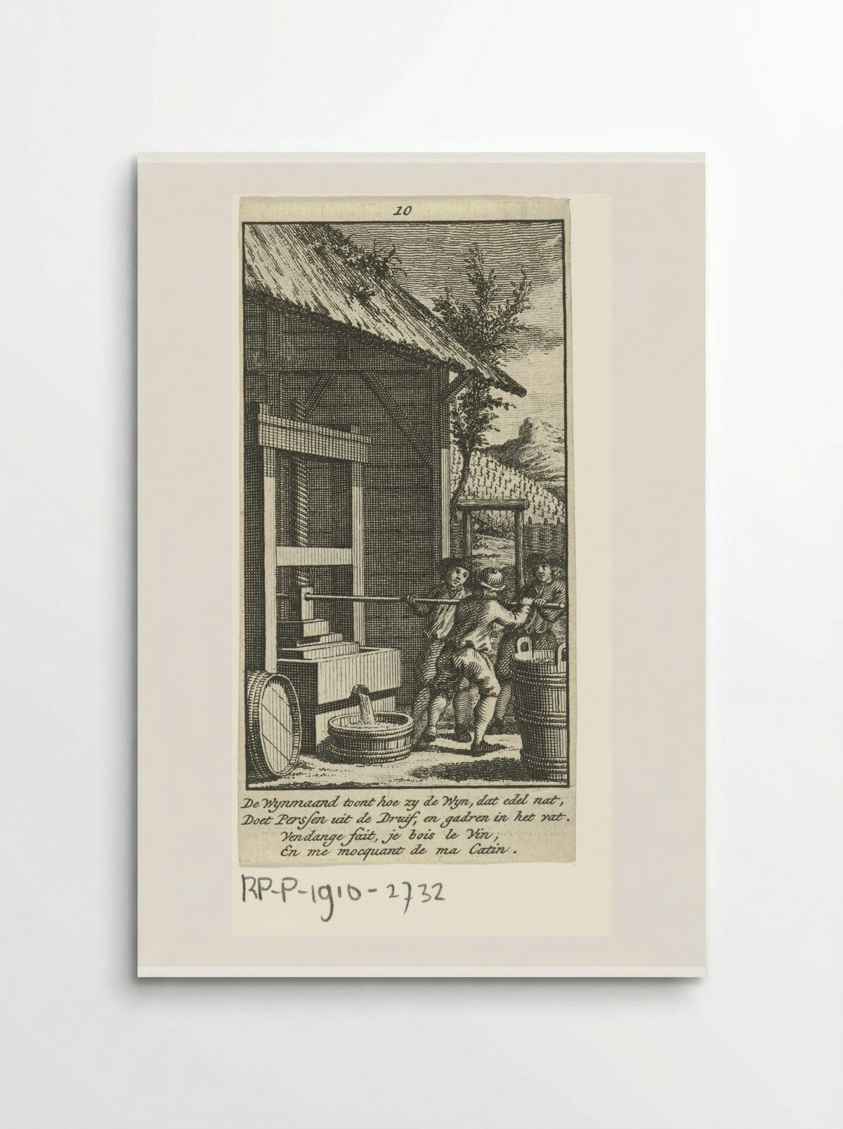 Oktober: druivenoogst - Jan Caspar Philips - Poster