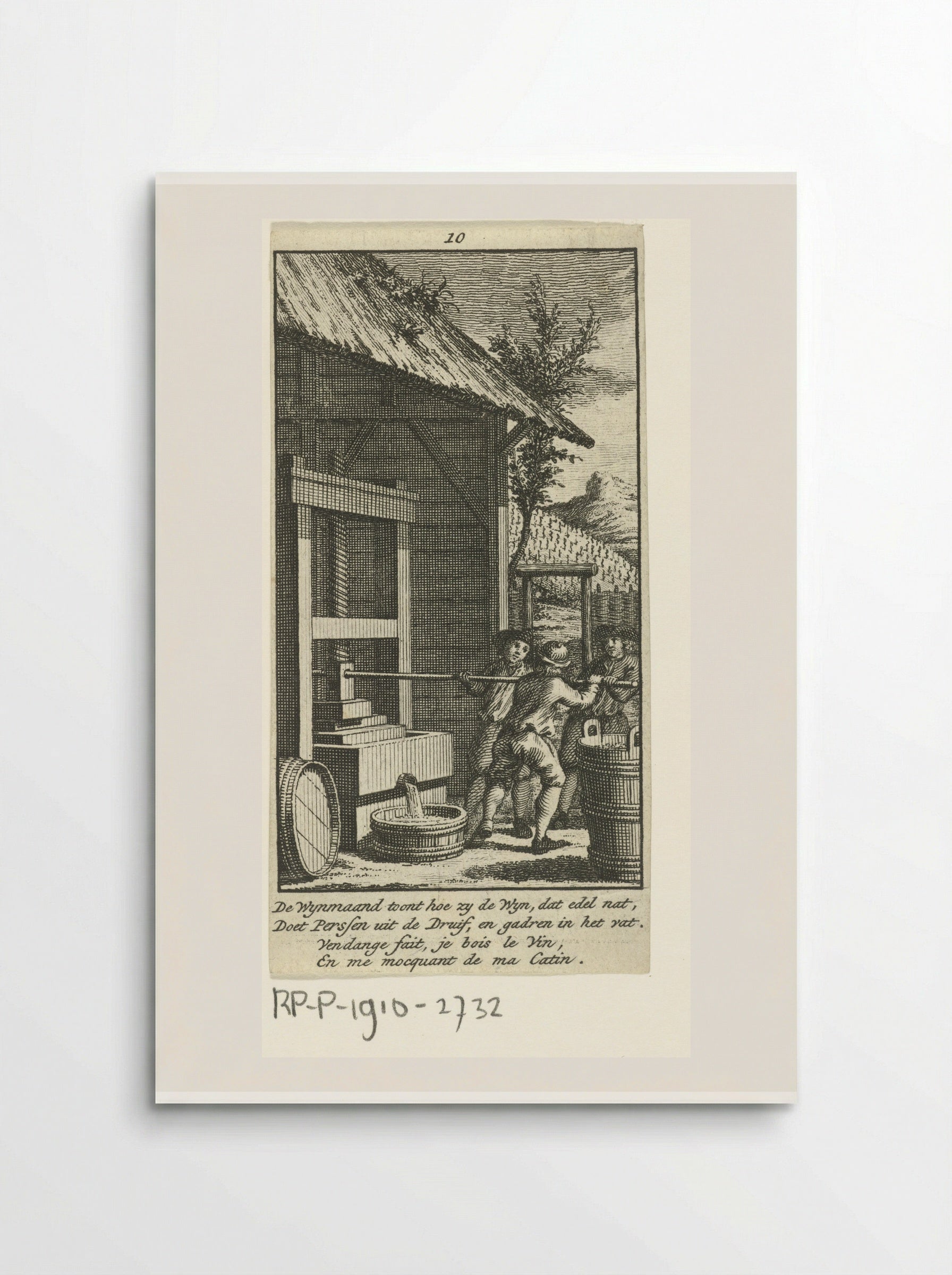 Oktober: druivenoogst - Jan Caspar Philips - Poster