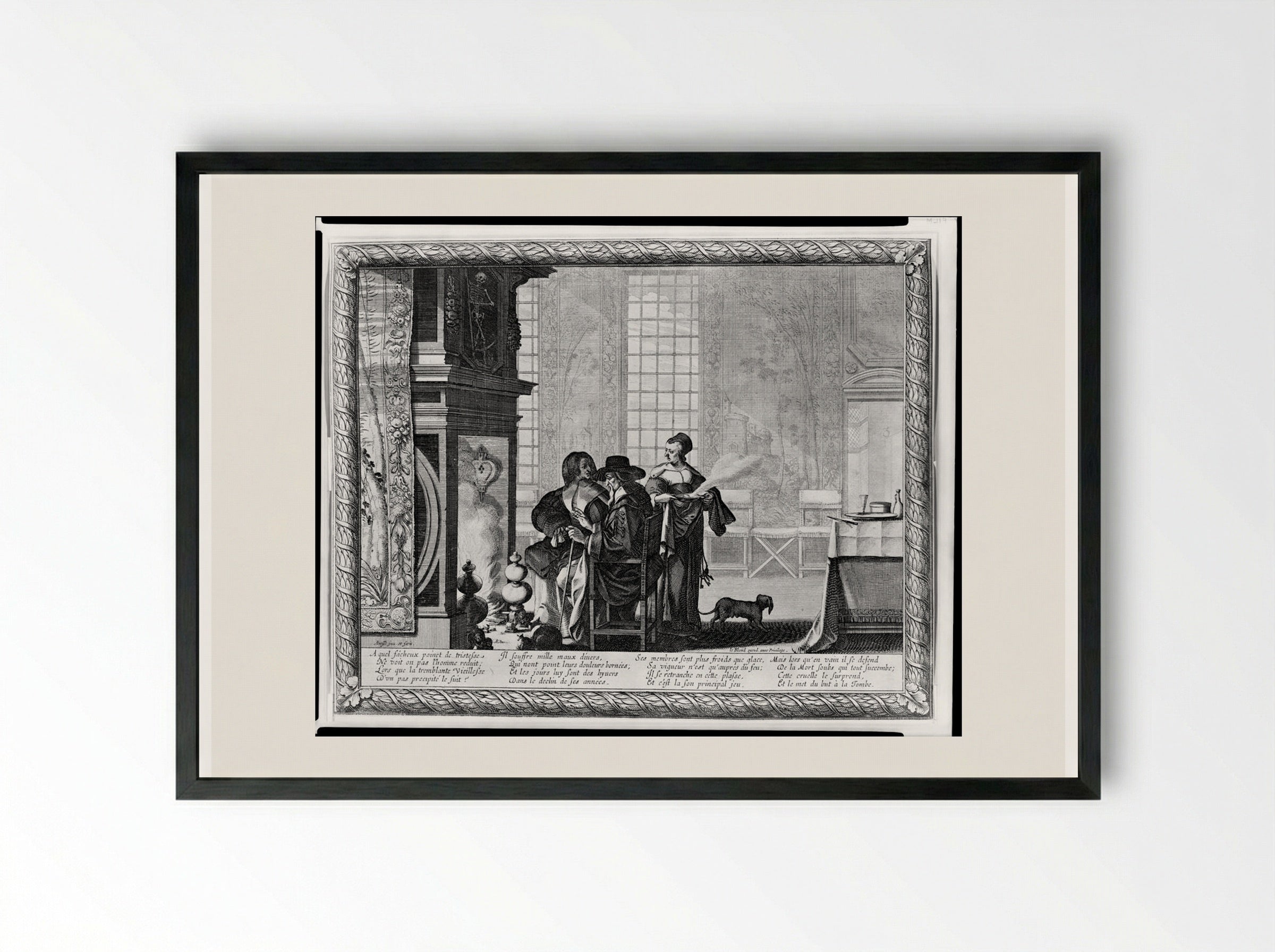 Old Age - Abraham Bosse - Framed Print Black