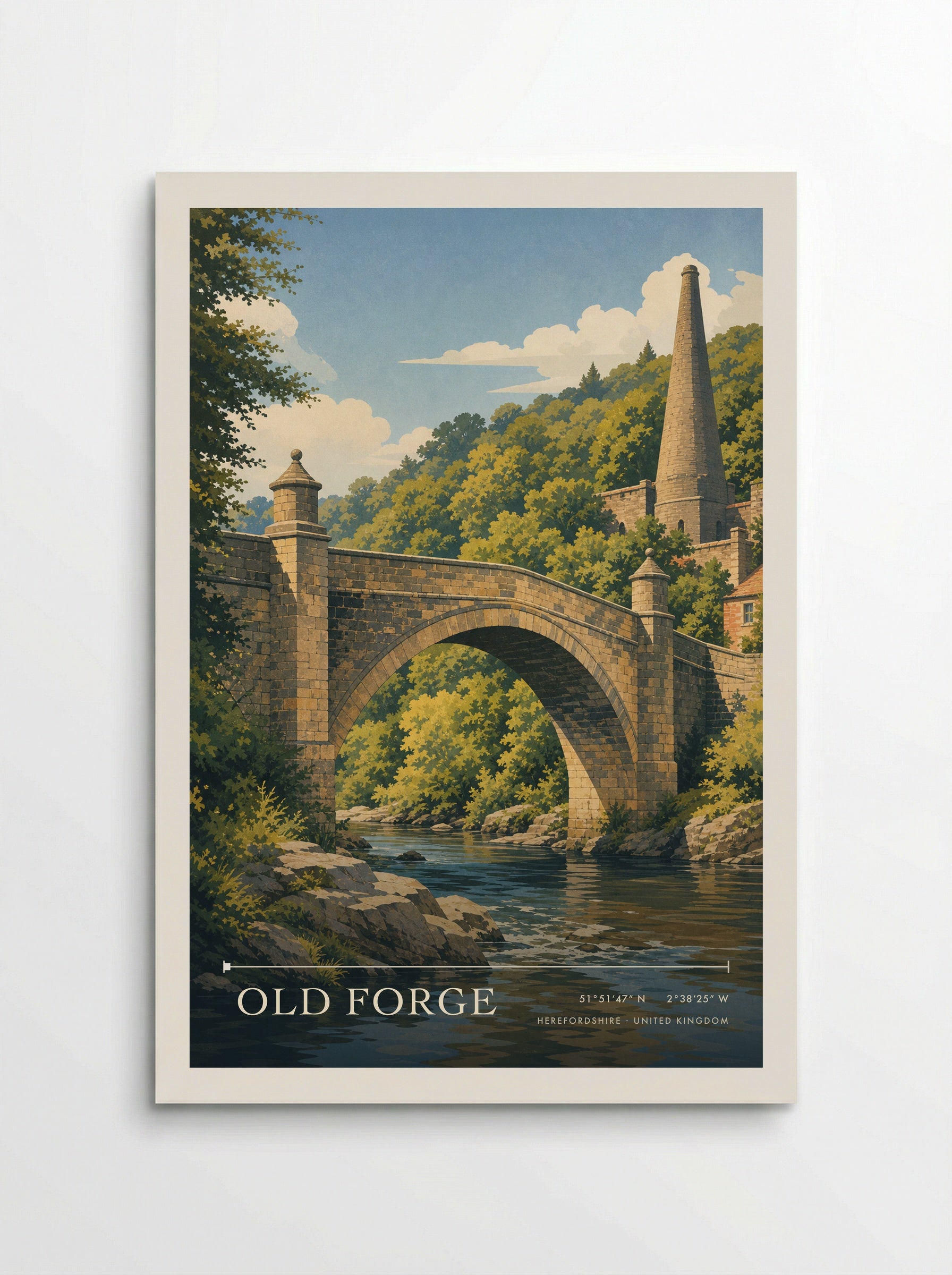 Old Forge Herefordshire United Kingdom Travel Poster - Poster