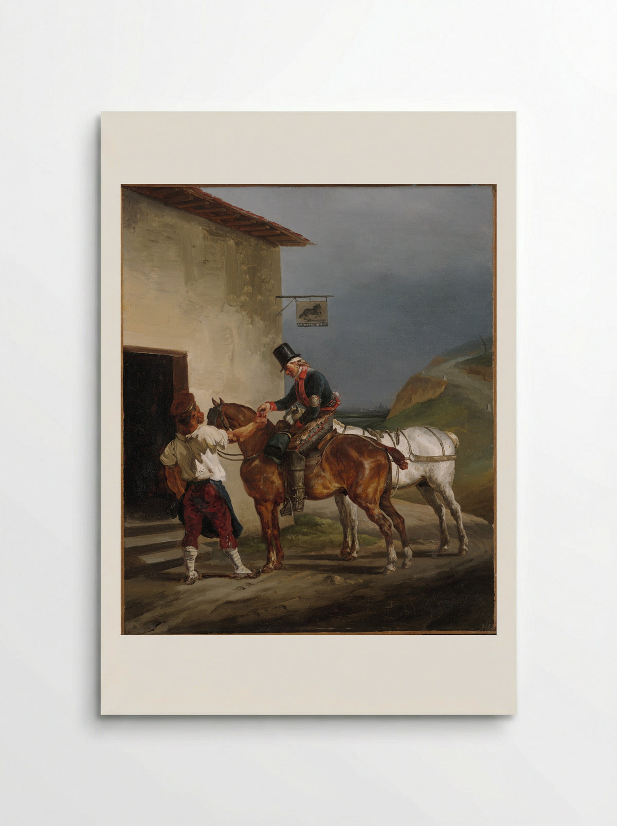 Old Horse at the Door of a Tavern - Théodore Géricault - Poster