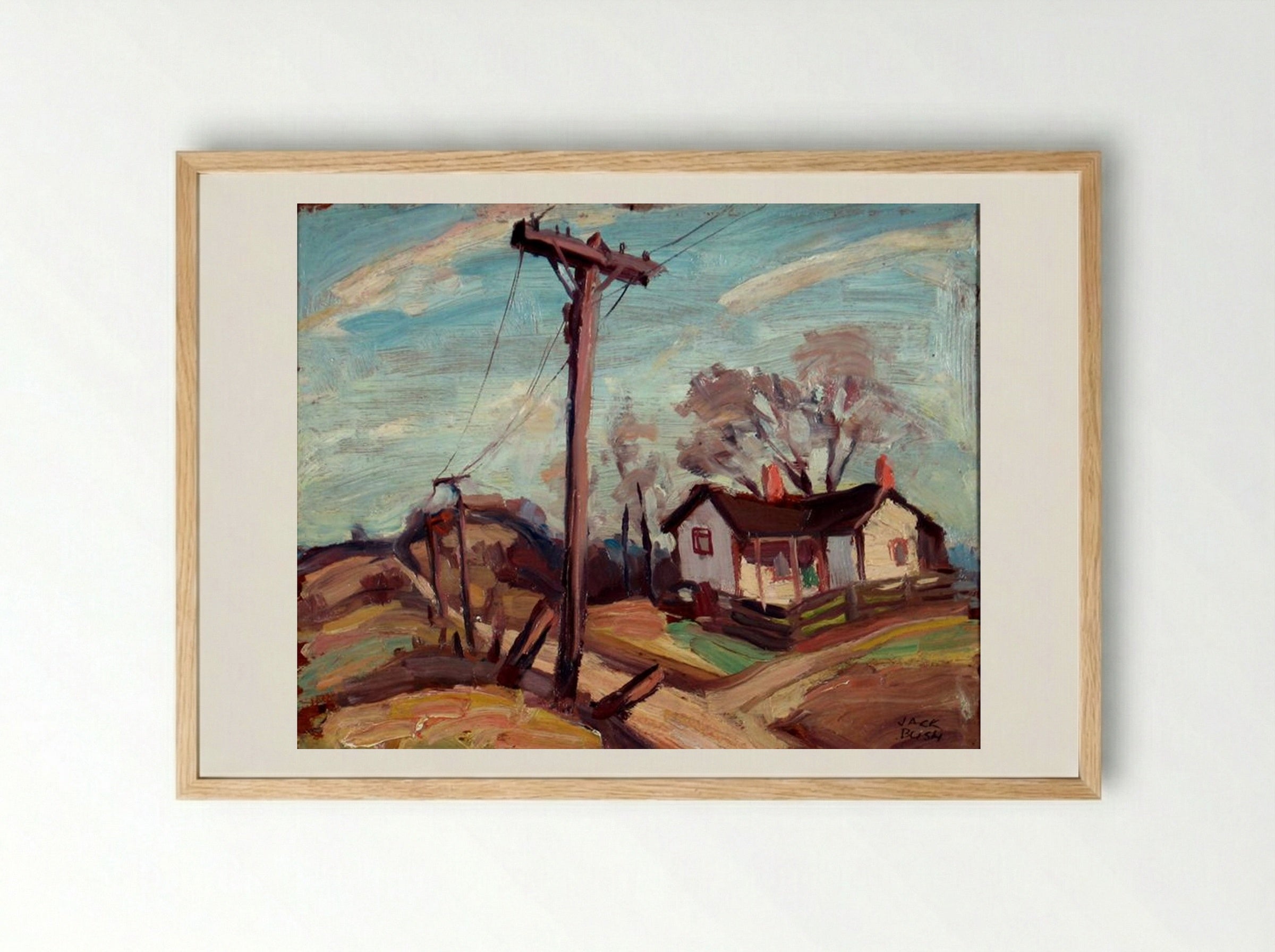 Old House, Hogg’s Hollow - Jack Bush - Framed Print Wood