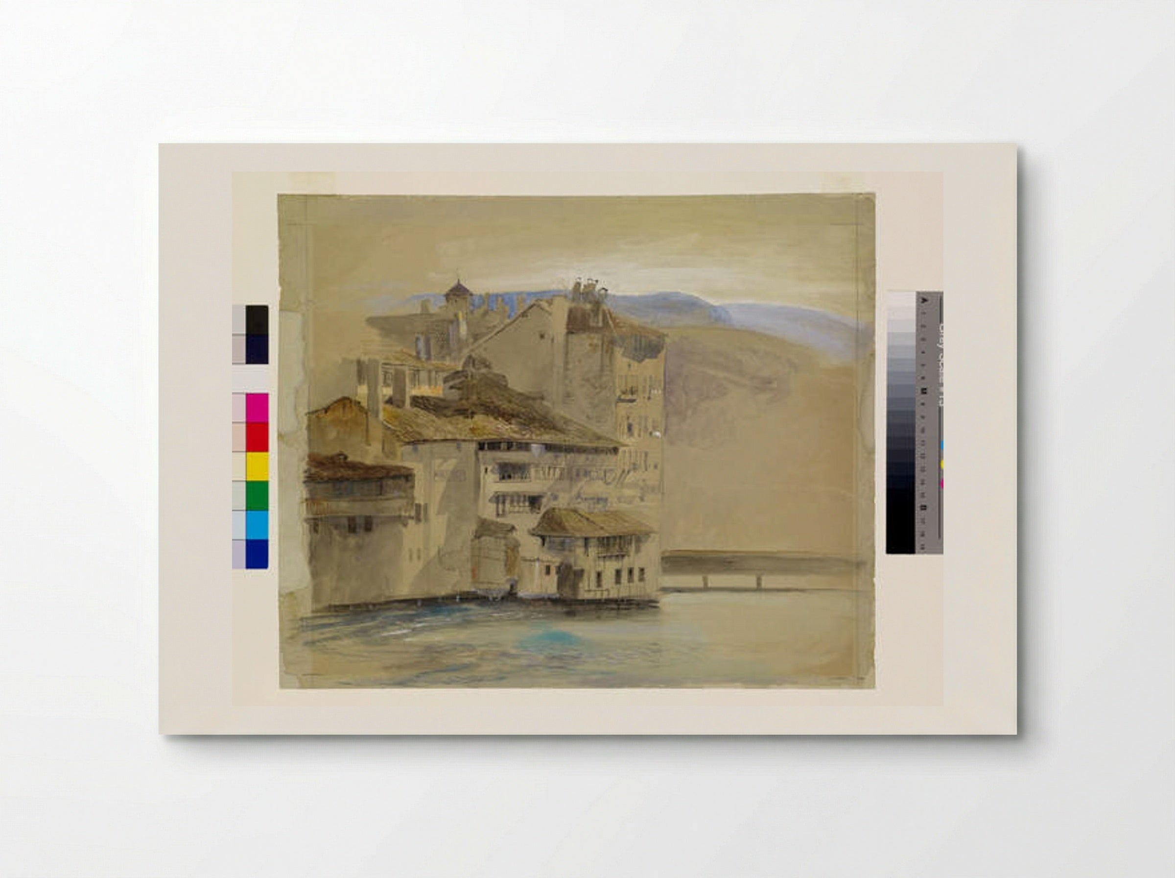 Old Houses on the Rhône Island, Geneva - John Ruskin - Poster