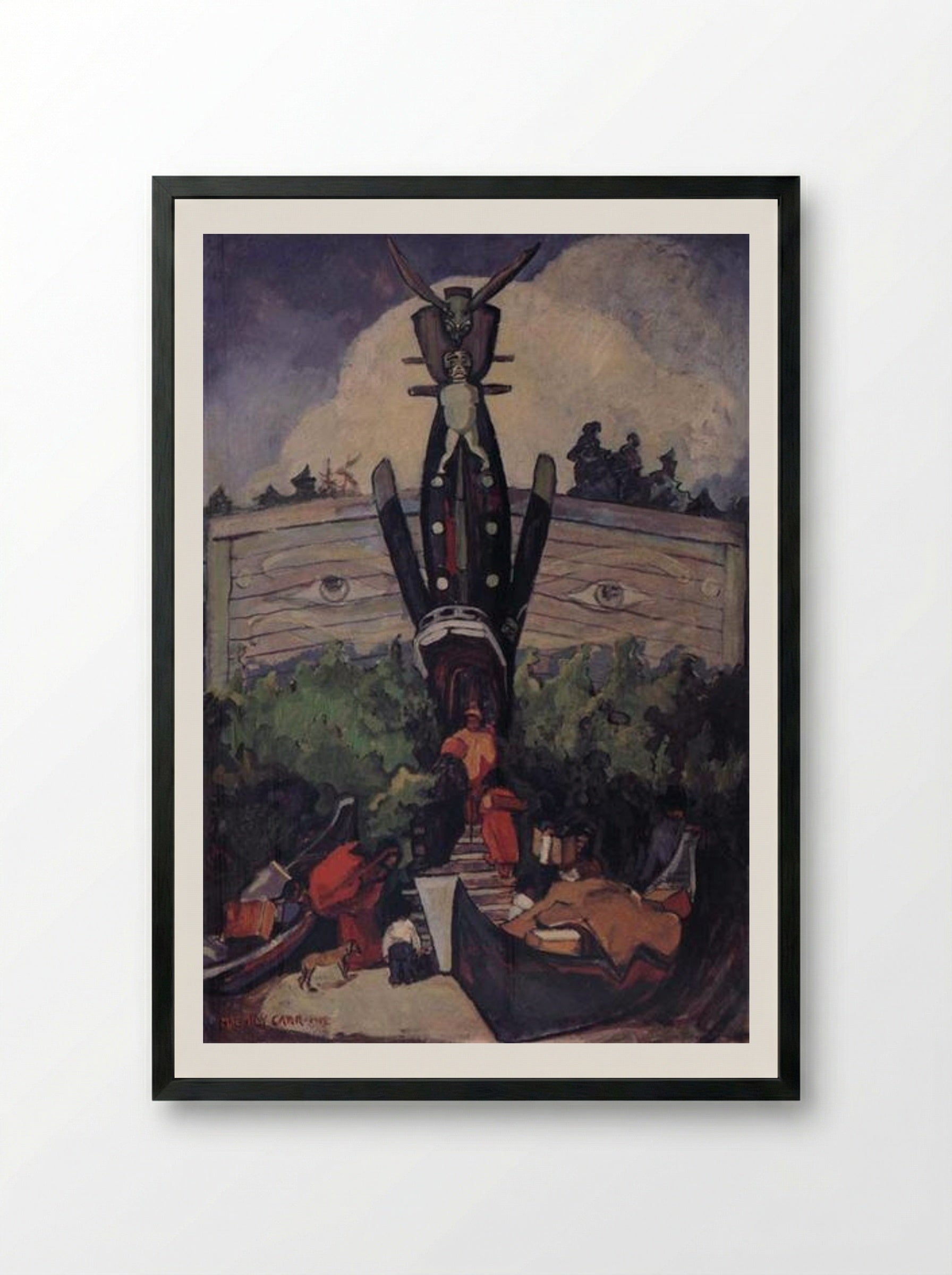 Old Indian House, Northern British Columbia - Emily Carr - Framed Print Black