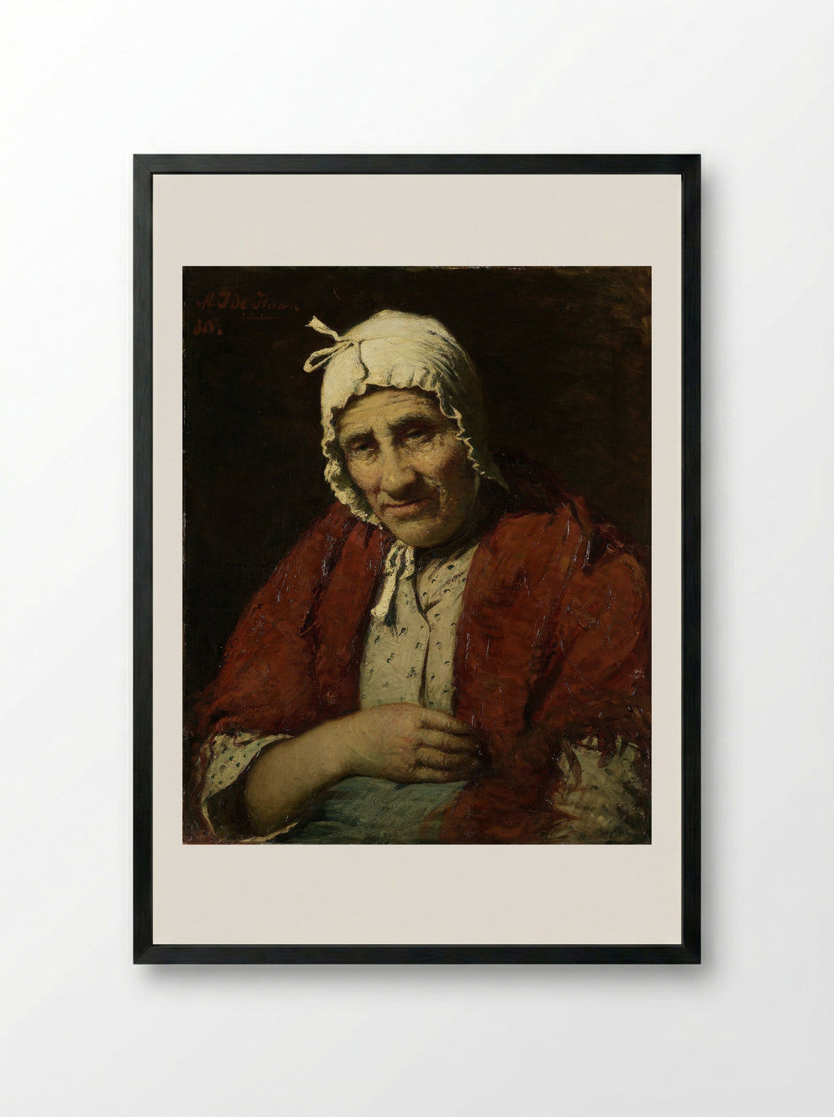 Old Jewish Woman - Meijer de Haan - Framed Print Black