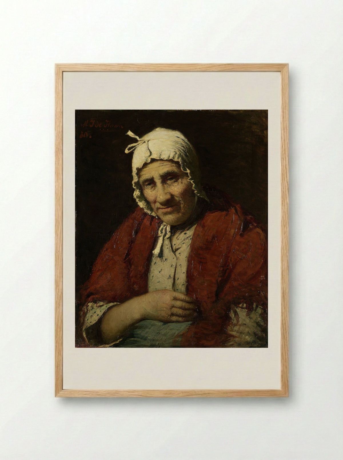 Old Jewish Woman - Meijer de Haan - Framed Print Wood