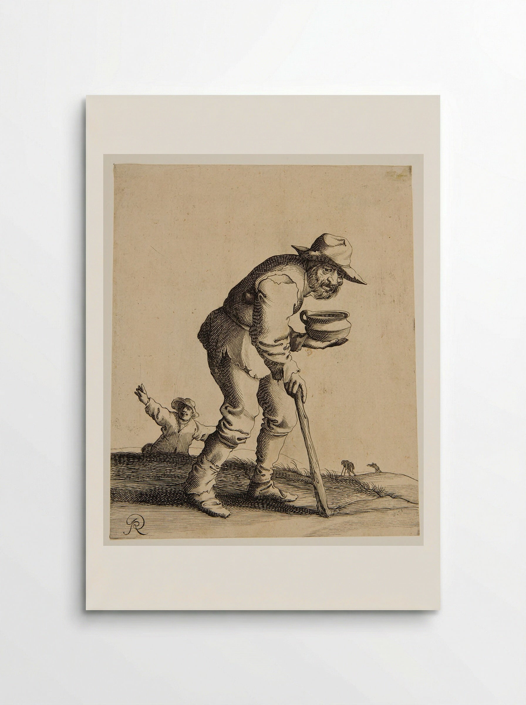 Old Man Walking with a Stick - Pieter Jansz. Quast - Poster