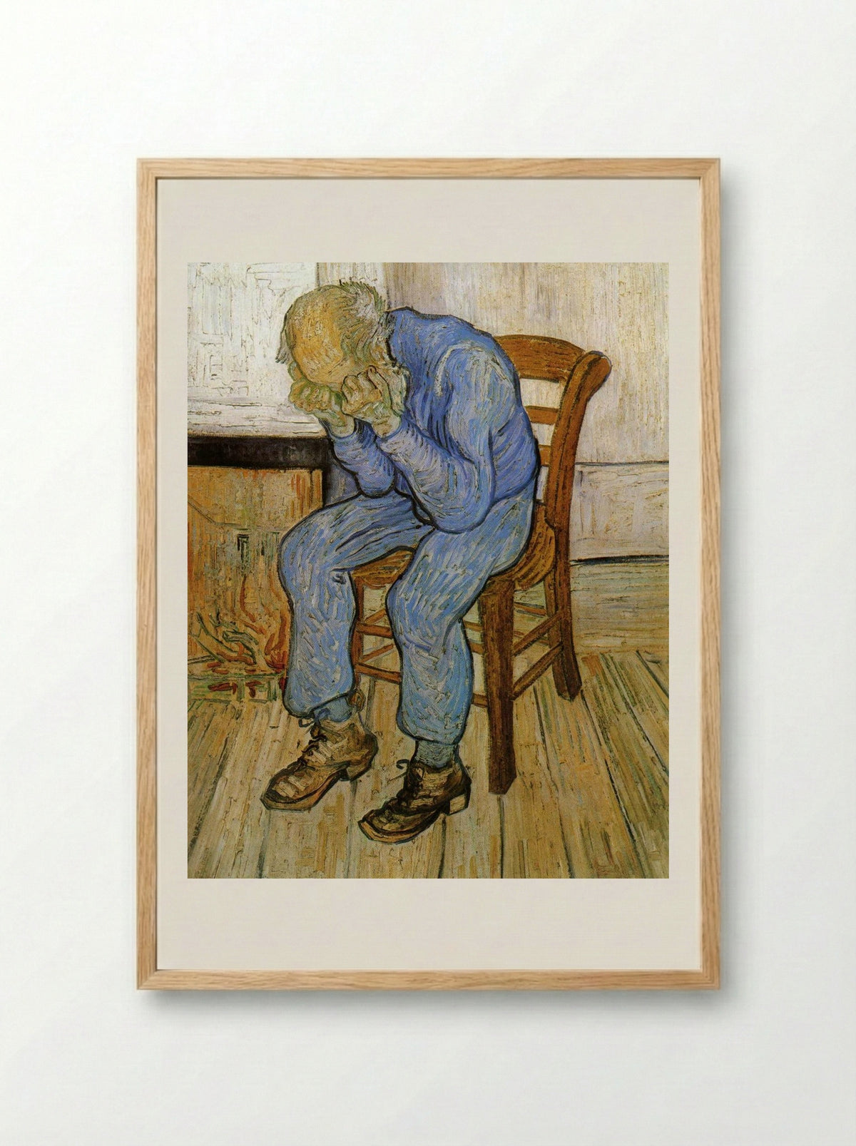 Old Man in Sorrow (On the Threshold of Eternity) - Vincent van Gogh - Framed Print Wood