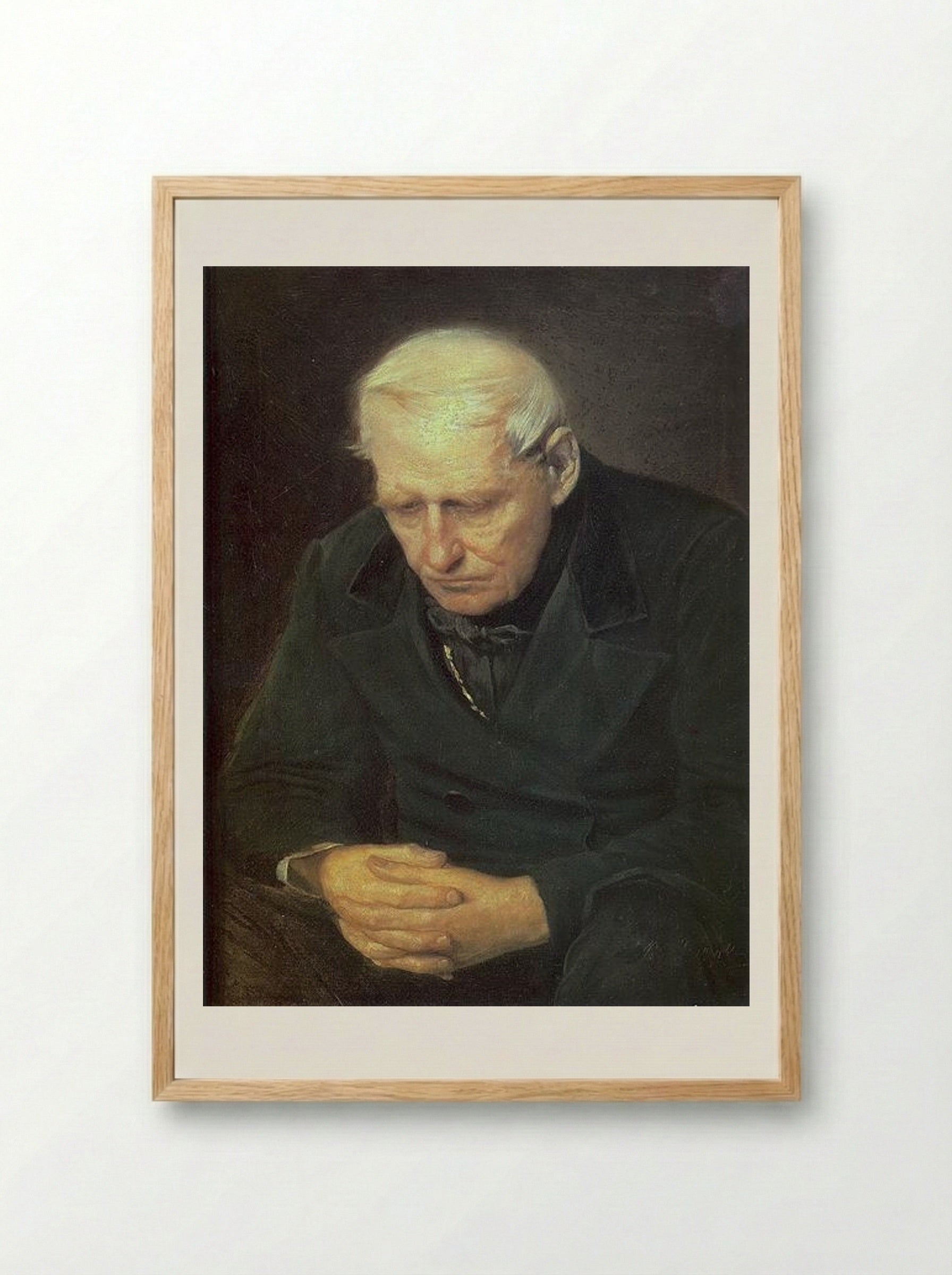 Old Man - Vasily Perov - Framed Print Wood