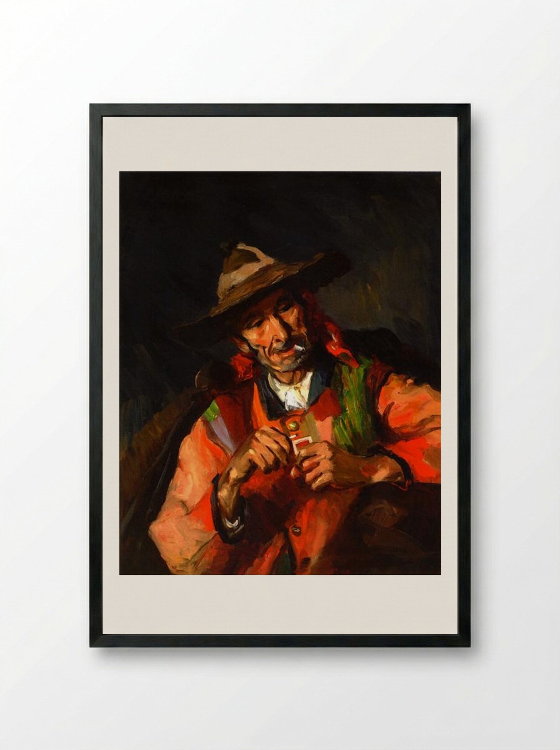 Old Spaniard - Robert Henri - Framed Print Black