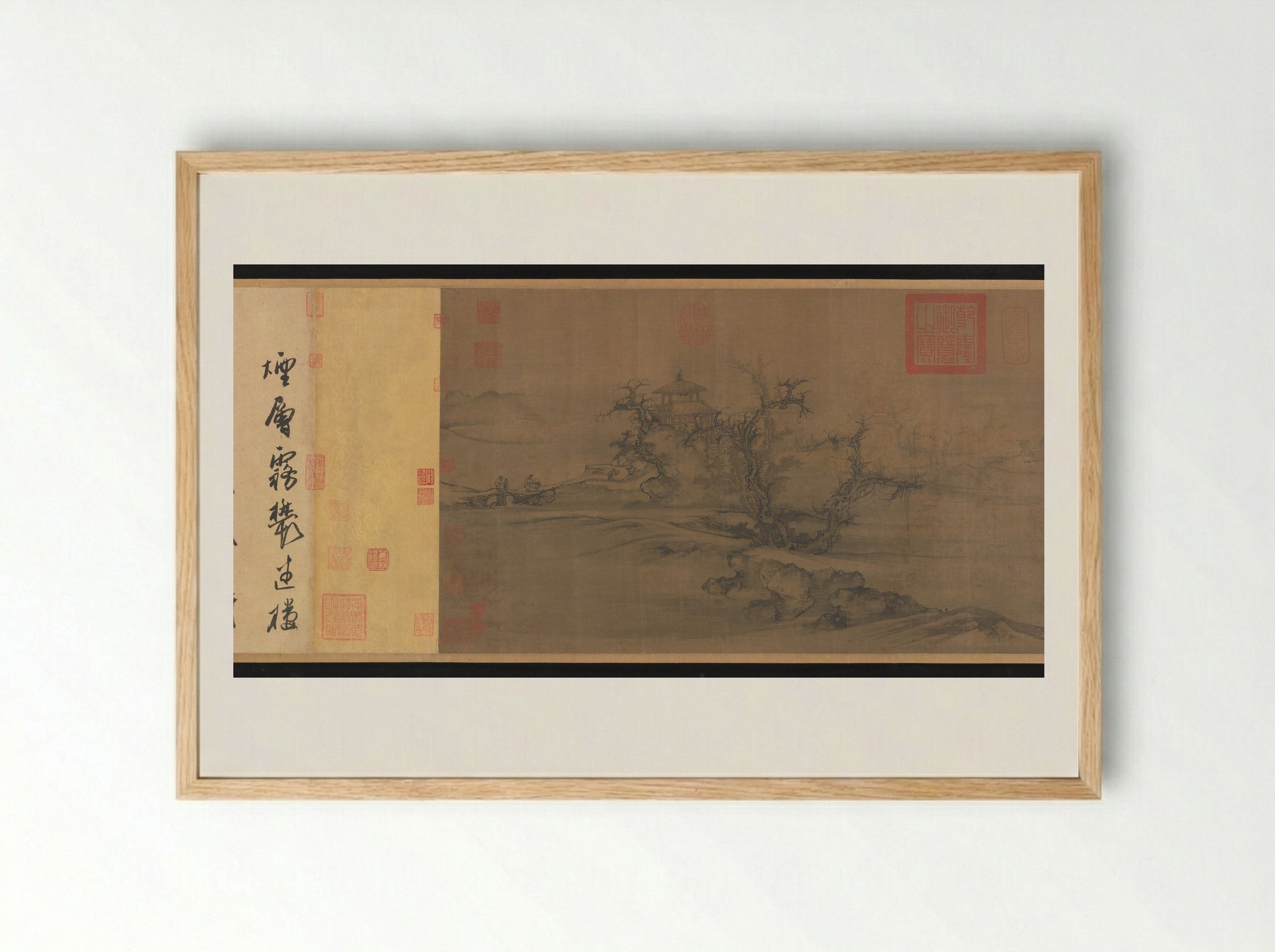 Old Trees, Level Distance - Guo Xi - Framed Print Wood