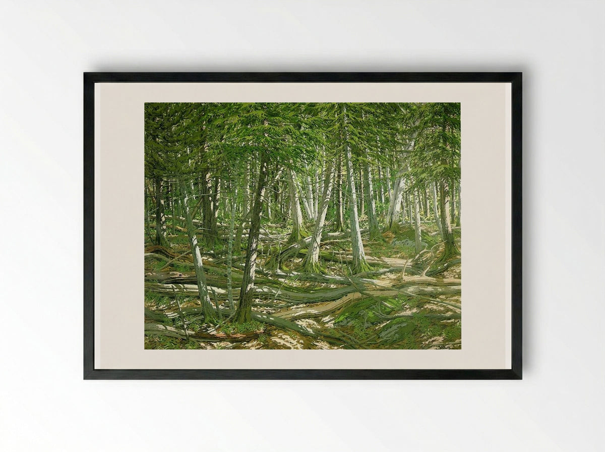 Old Windfall - Neil Welliver - Framed Print Black